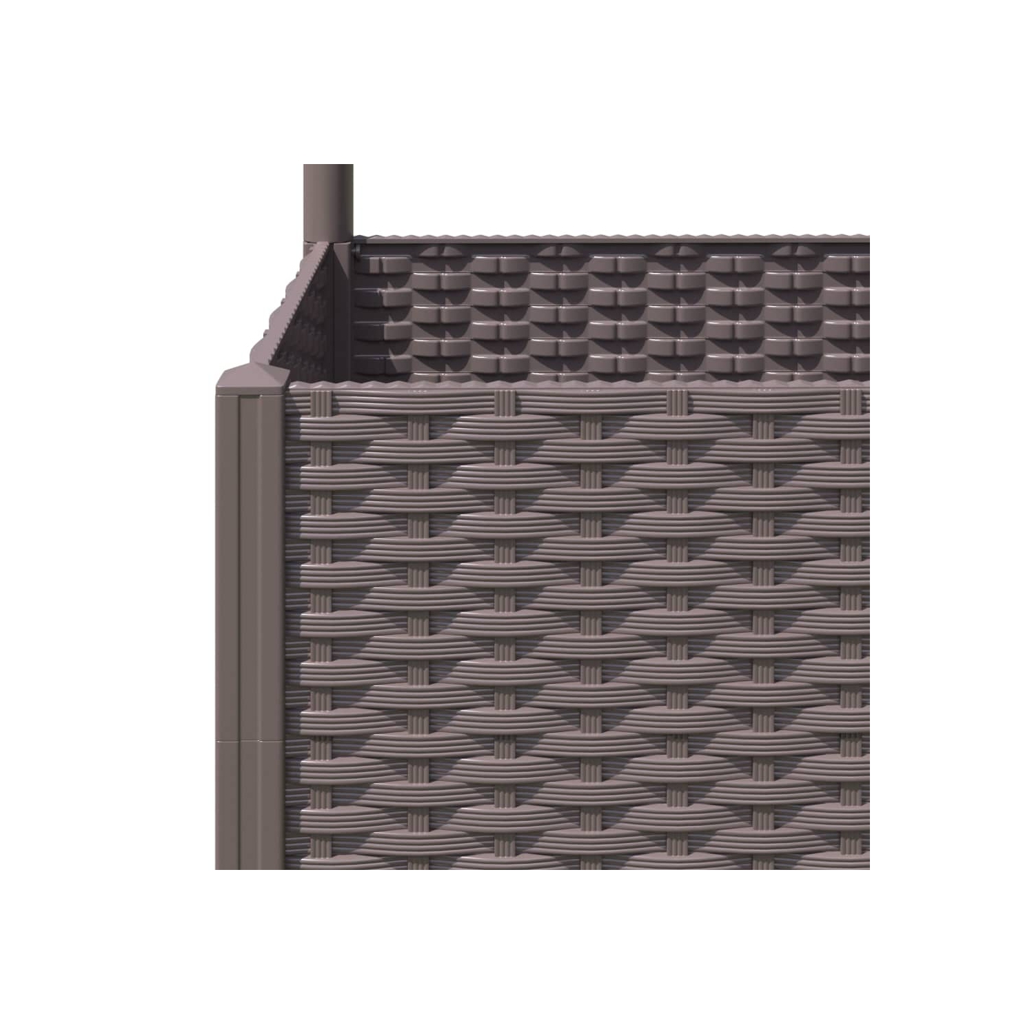 vidaXL Garden Planter with Trellis Brown 120x40x136 cm PP