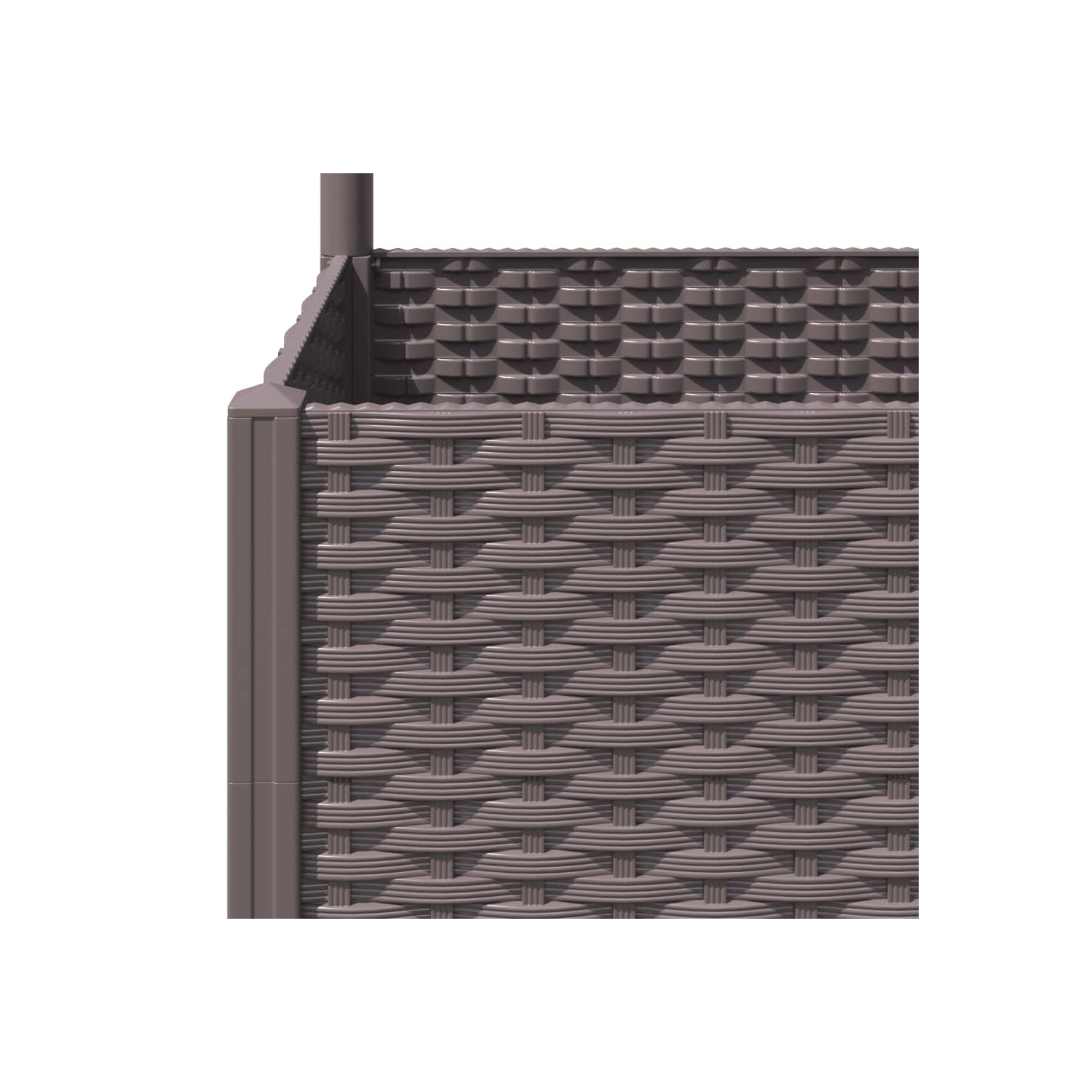 vidaXL Garden Planter with Trellis Brown 80x80x136 cm PP