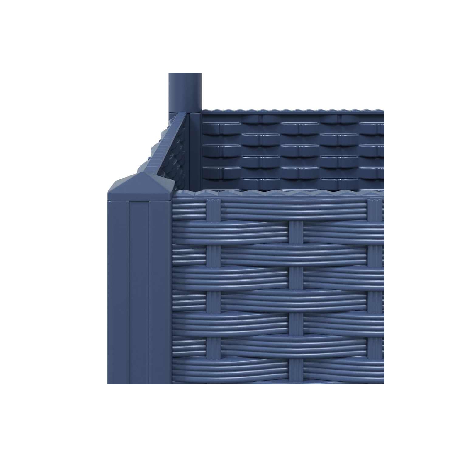 vidaXL Garden Planter with Trellis Blue Grey 80x40x136 cm PP