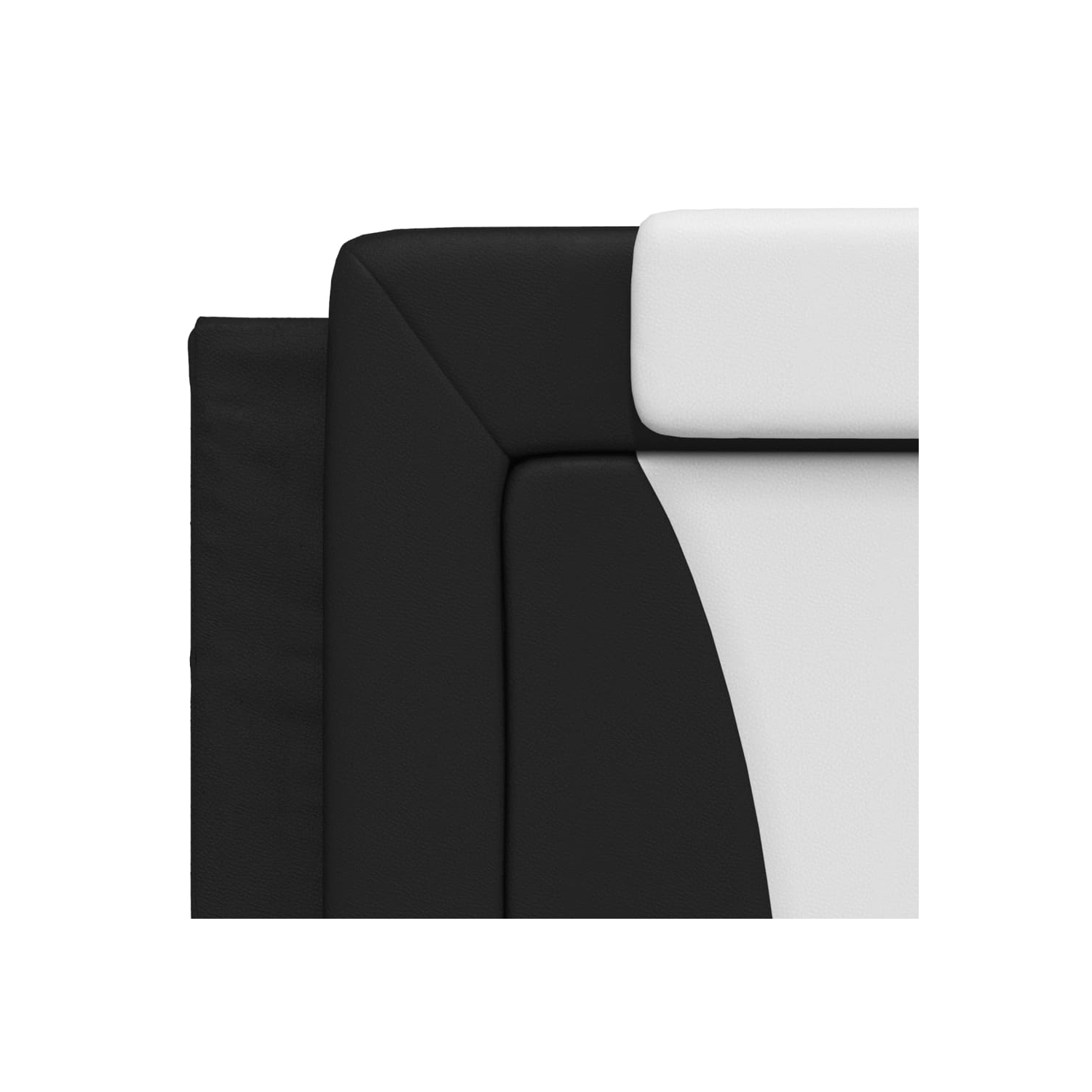 vidaXL Headboard Cushion "Viana" Black and White 193 cm Faux Leather