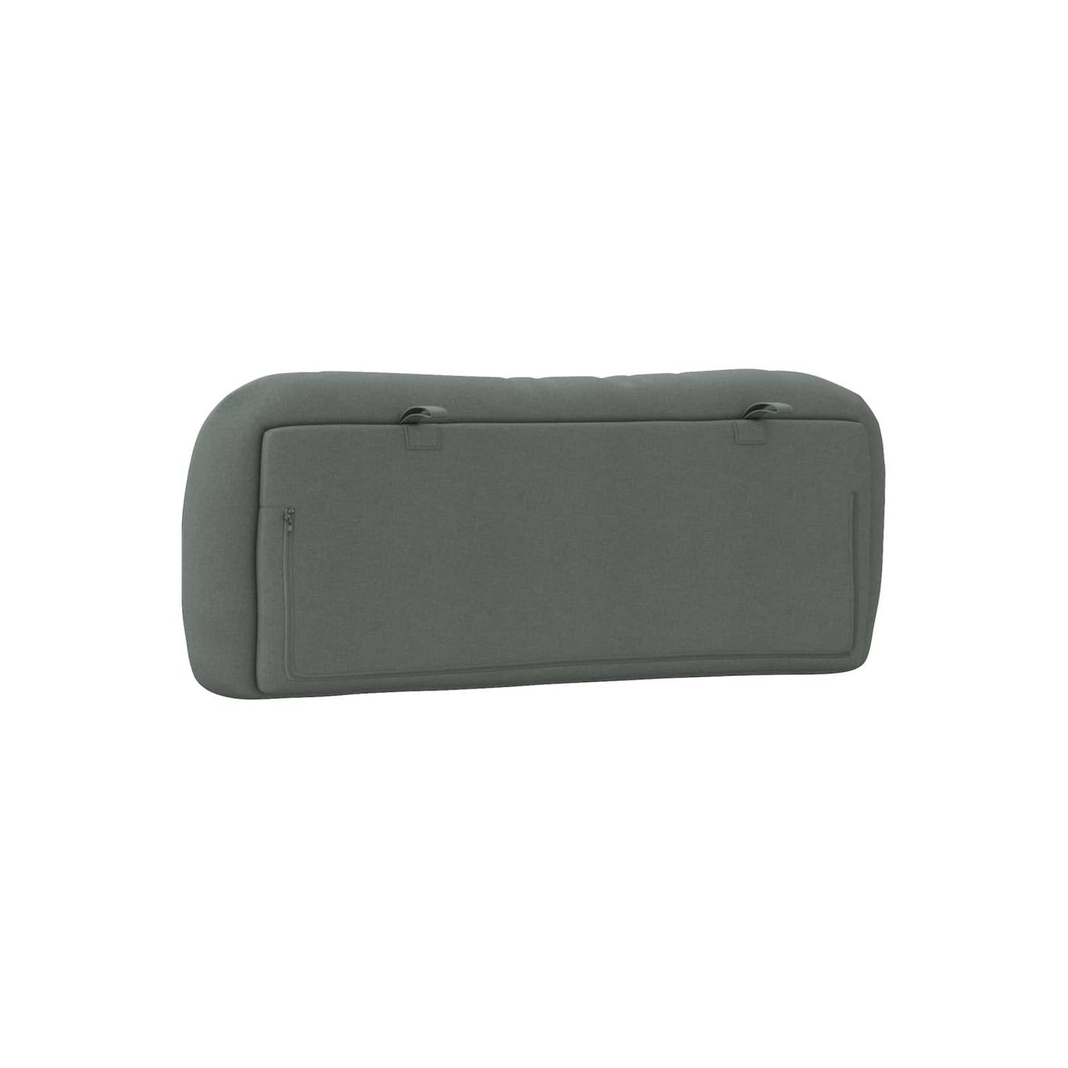 VidaXL – Coussin de tête de lit «&nbsp;Hvar&nbsp;» en tissu 100&nbsp;cm gris foncé