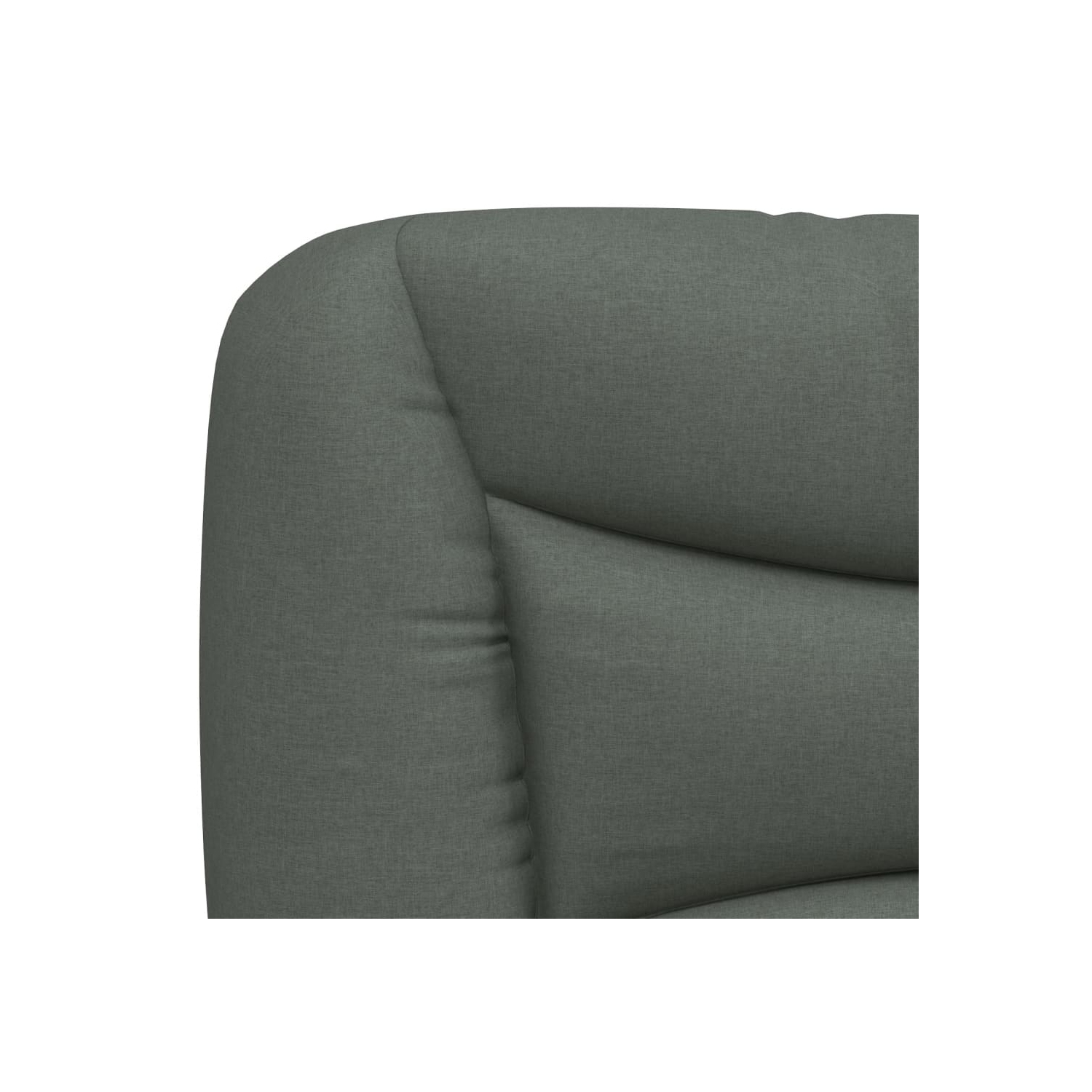 VidaXL – Coussin de tête de lit «&nbsp;Hvar&nbsp;» en tissu 100&nbsp;cm gris foncé