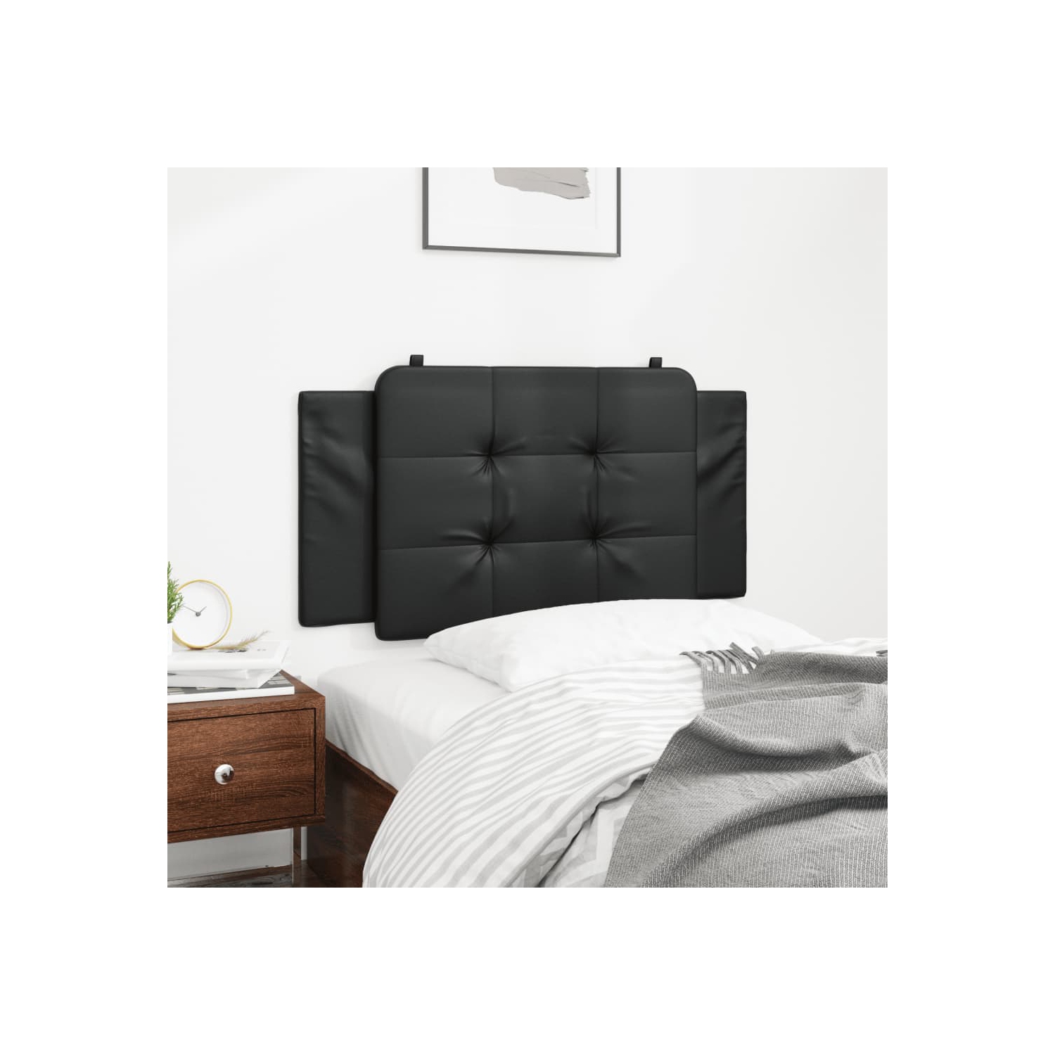 vidaXL Headboard Cushion "Zadar" Black 100 cm Faux Leather