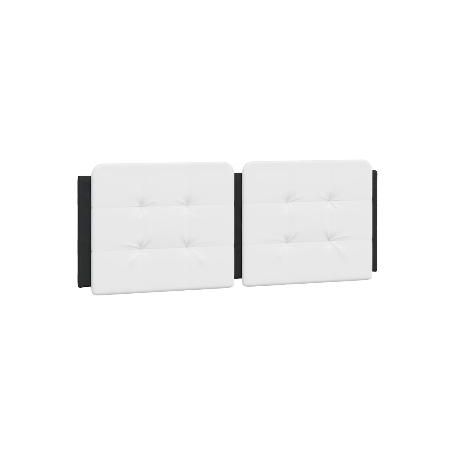 VidaXL – Coussin de tête de lit «&nbsp;Zadar&nbsp;» en similicuir 137&nbsp;cm blanc et noir