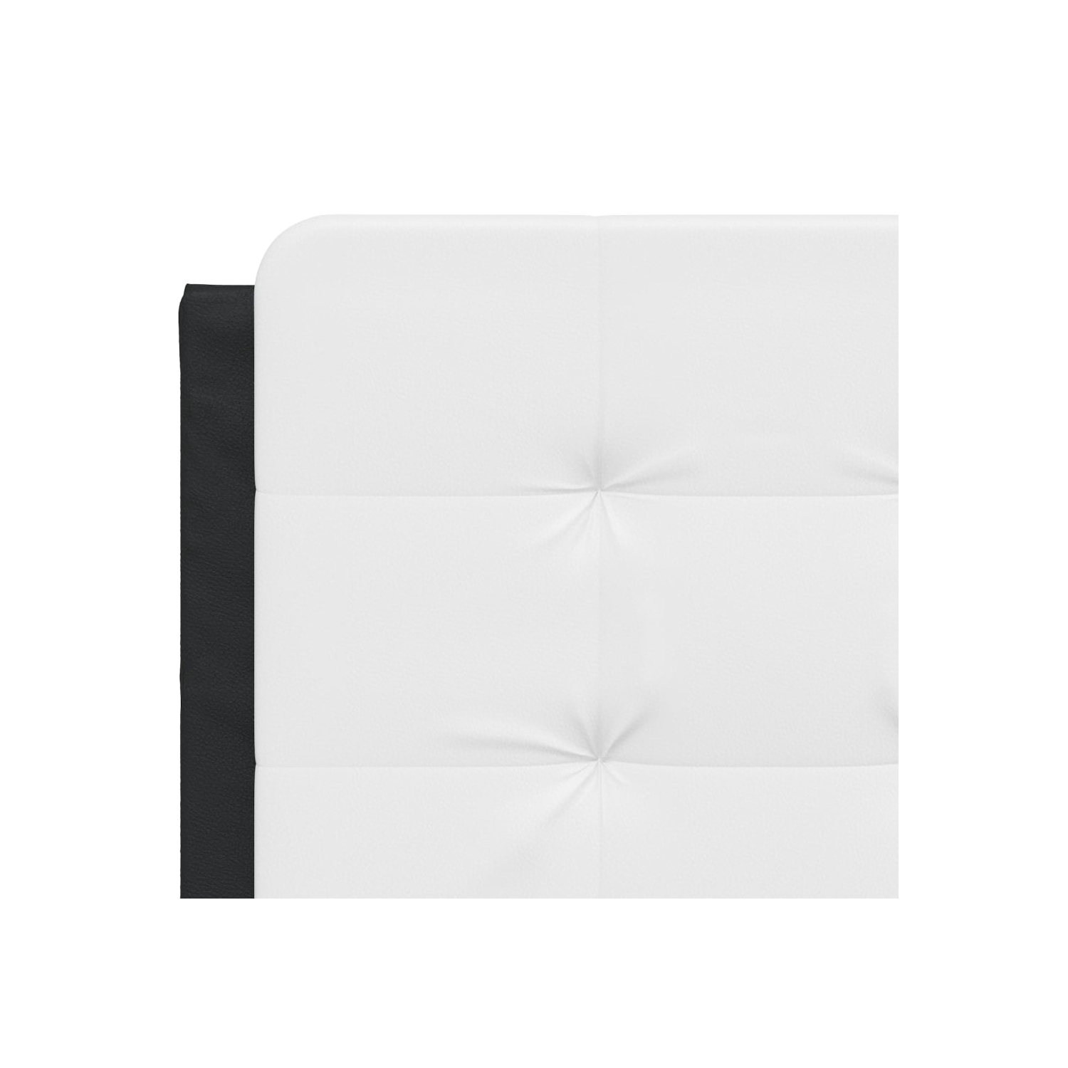 VidaXL – Coussin de tête de lit «&nbsp;Zadar&nbsp;» en similicuir 137&nbsp;cm blanc et noir