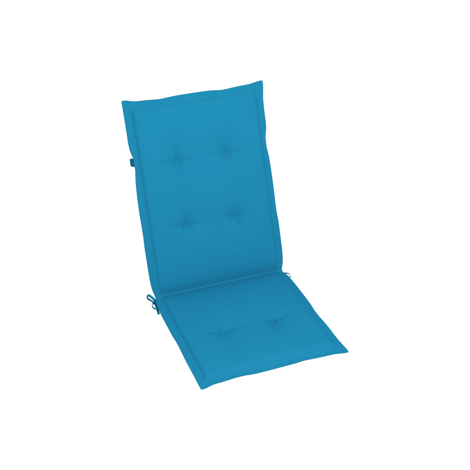 vidaXL Garden Chairs 4 pcs with Blue Cushions Solid Teak Wood