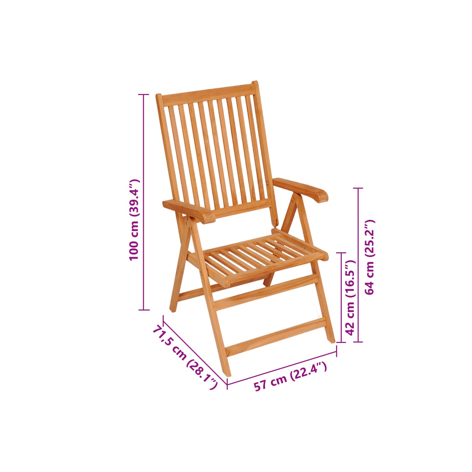 vidaXL Garden Chairs 4 pcs with Blue Cushions Solid Teak Wood