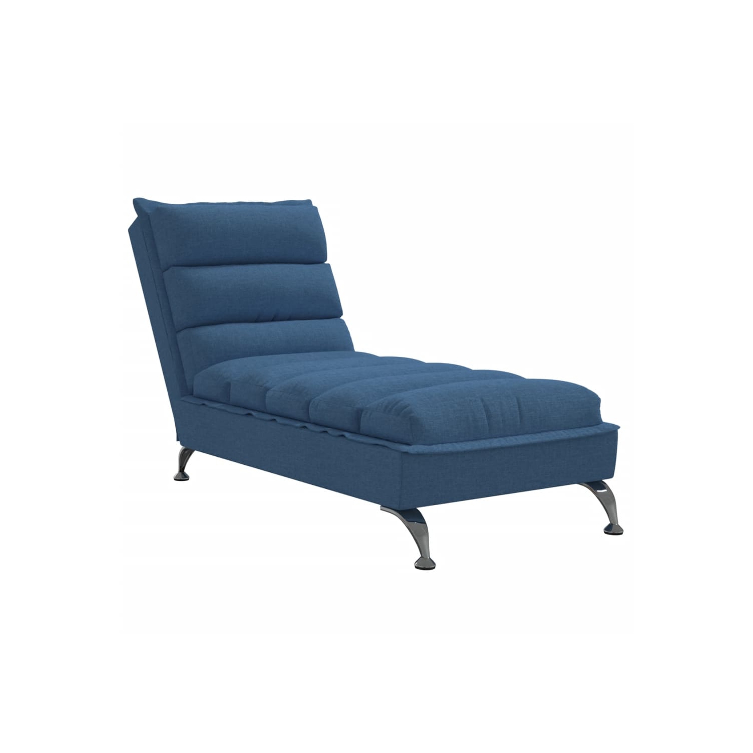 Chaise longue vidaXL avec coussins en tissu bleu