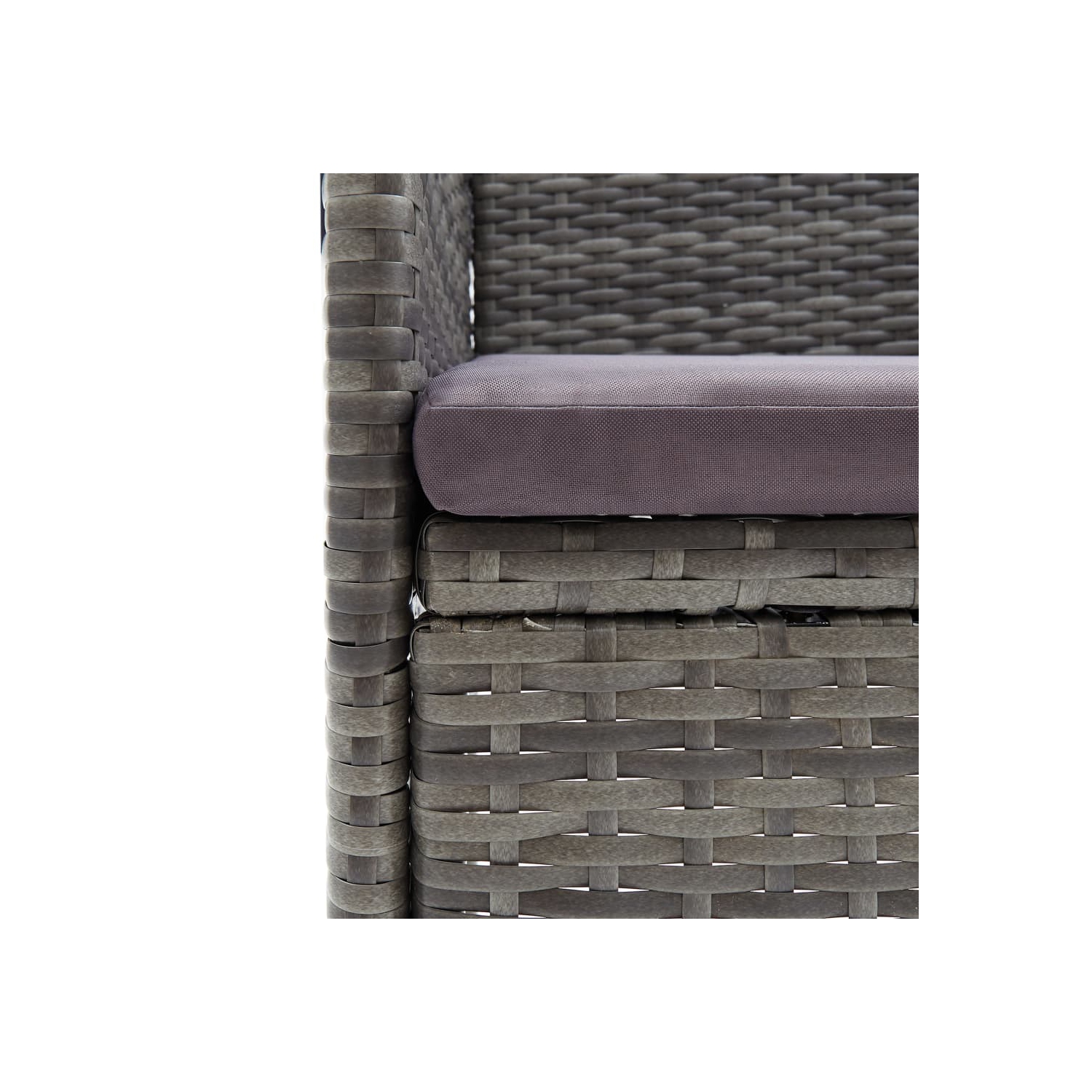 vidaXL Garden Dining Chairs 4 pcs Poly Rattan Grey