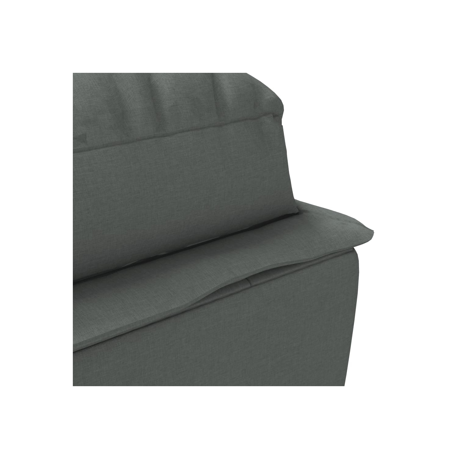 vidaXL Chaise Lounge with Cushions Dark Grey Fabric