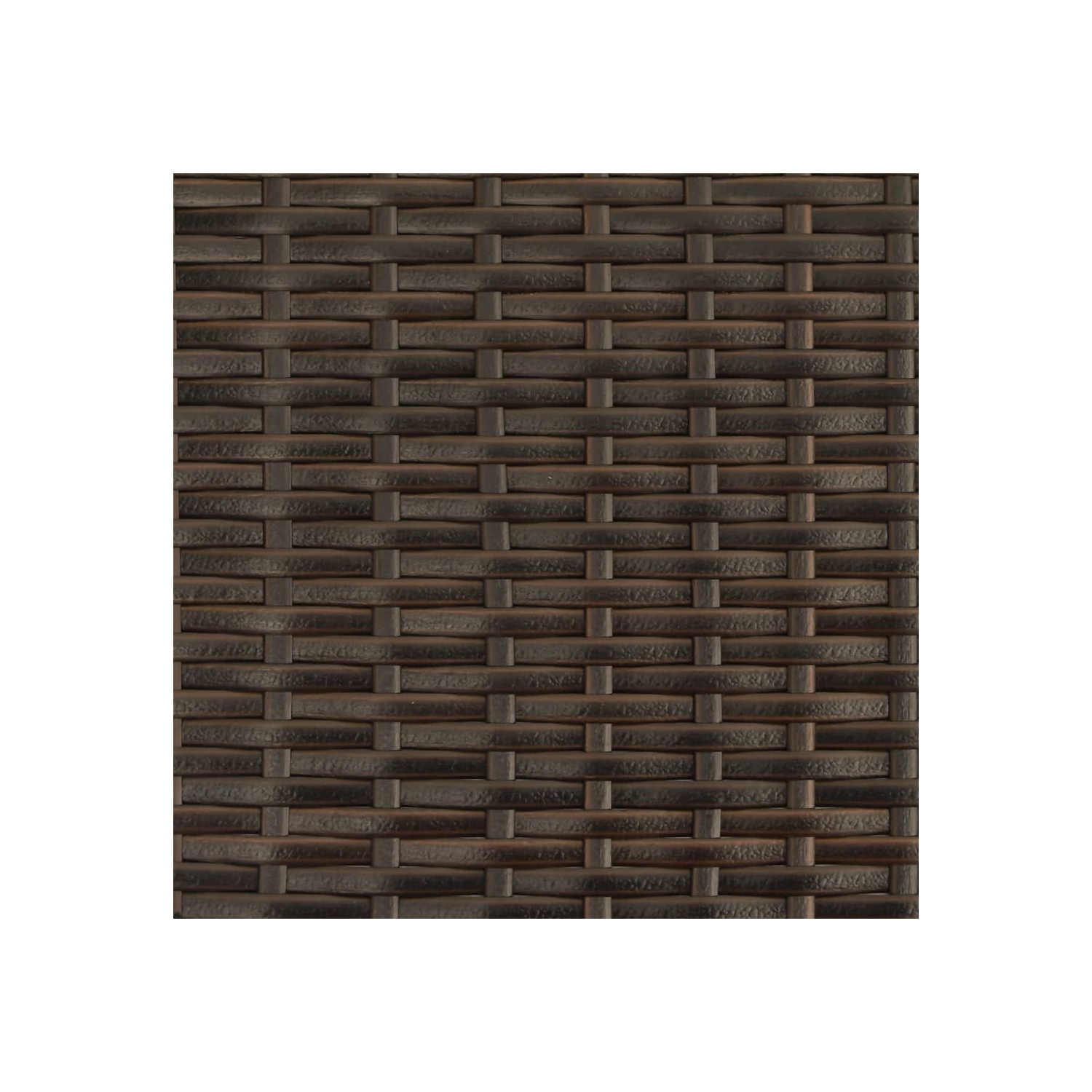 Chaise longue double soleil avec auvent et coussins en poly rotin brun