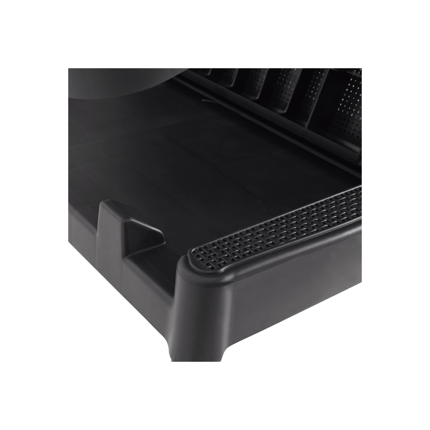 Chaise longue soleil avec coussin anthracite 186 x 60 x 29&nbsp;cm PP