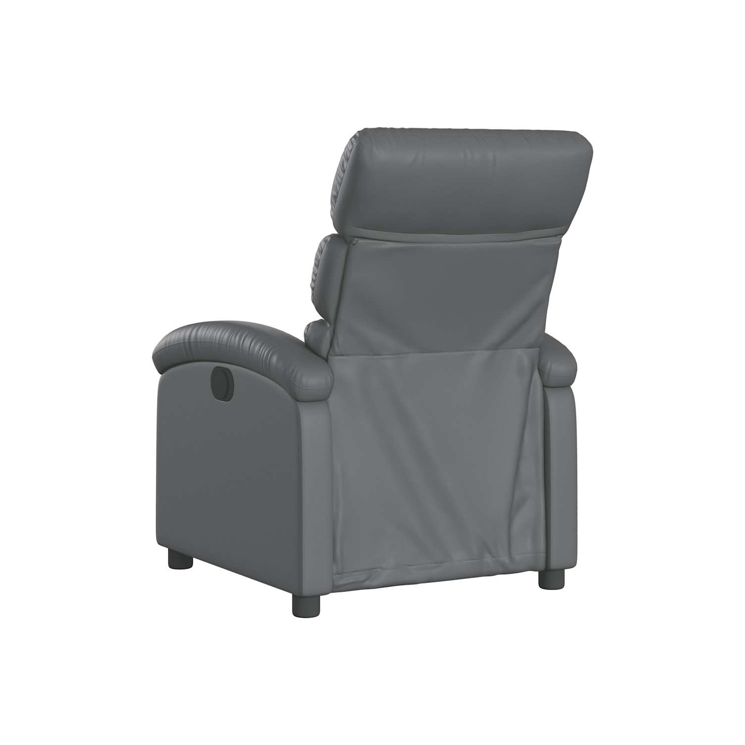 vidaXL Manual Recliner Chair, Adjustable Backrest/ Footrest, Gray Leather Reclining Sofa