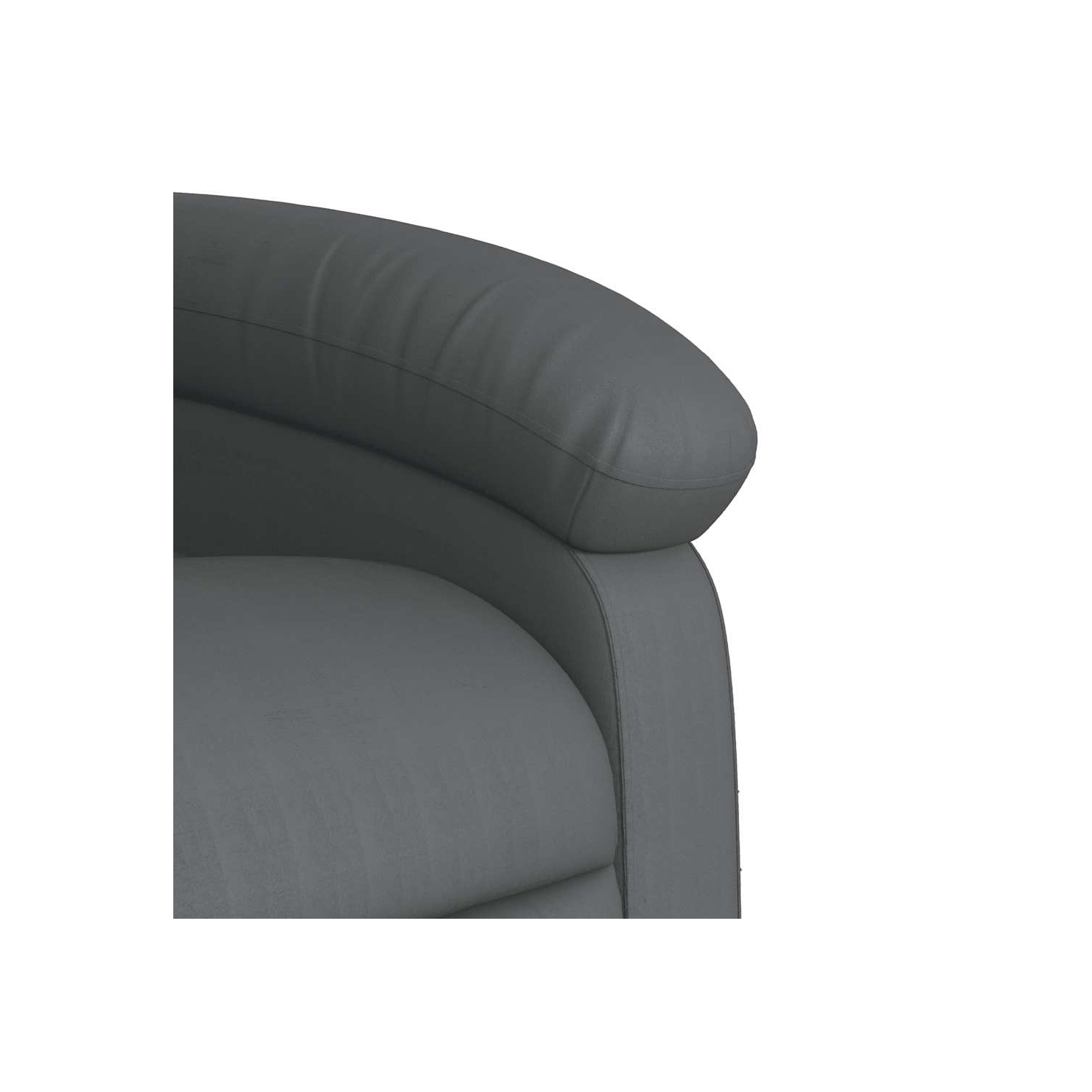 vidaXL Manual Recliner Chair, Adjustable Backrest/ Footrest, Gray Leather Reclining Sofa