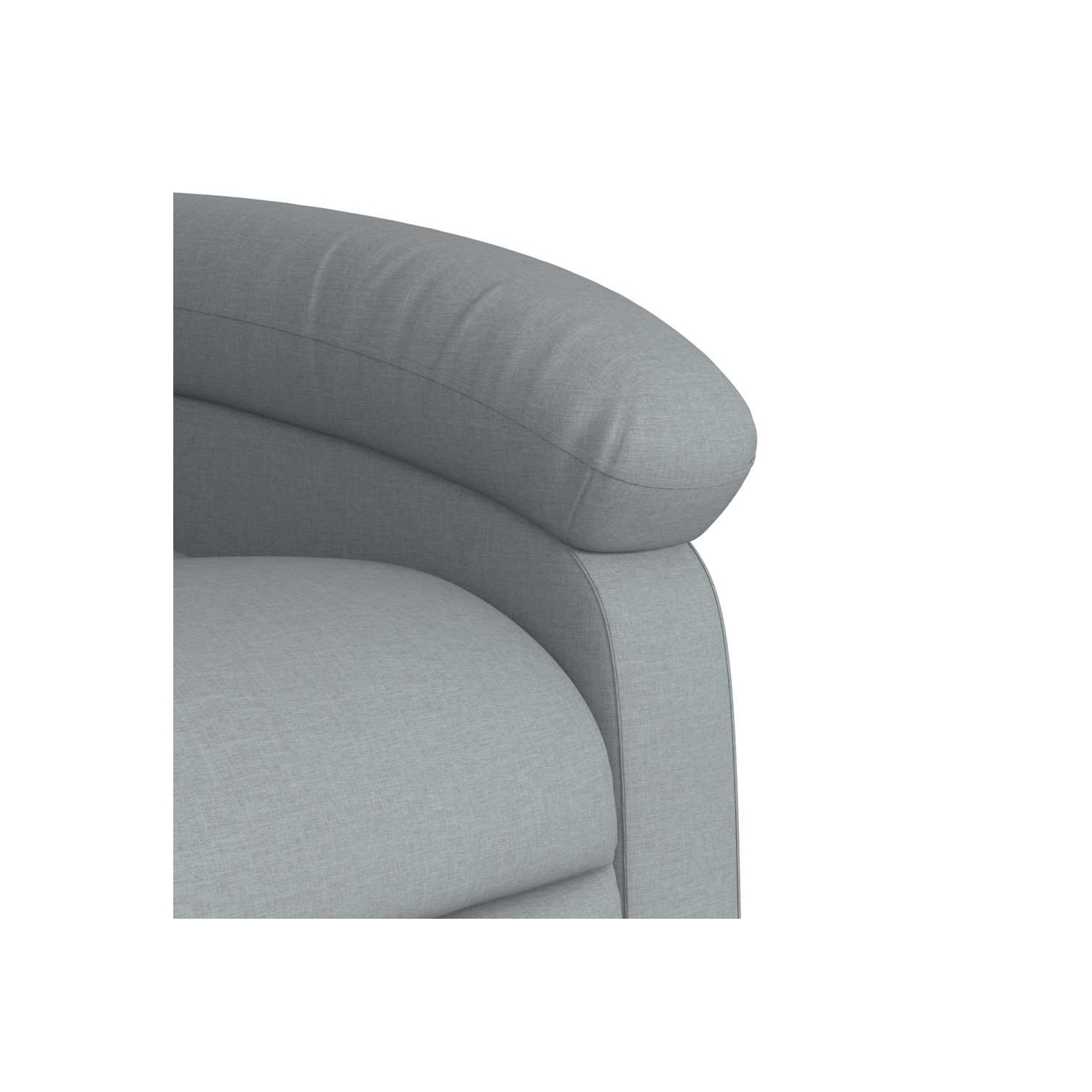 vidaXL Manual Recliner Chair, Adjustable Backrest/ Footrest, Light Gray Fabric Reclining Sofa