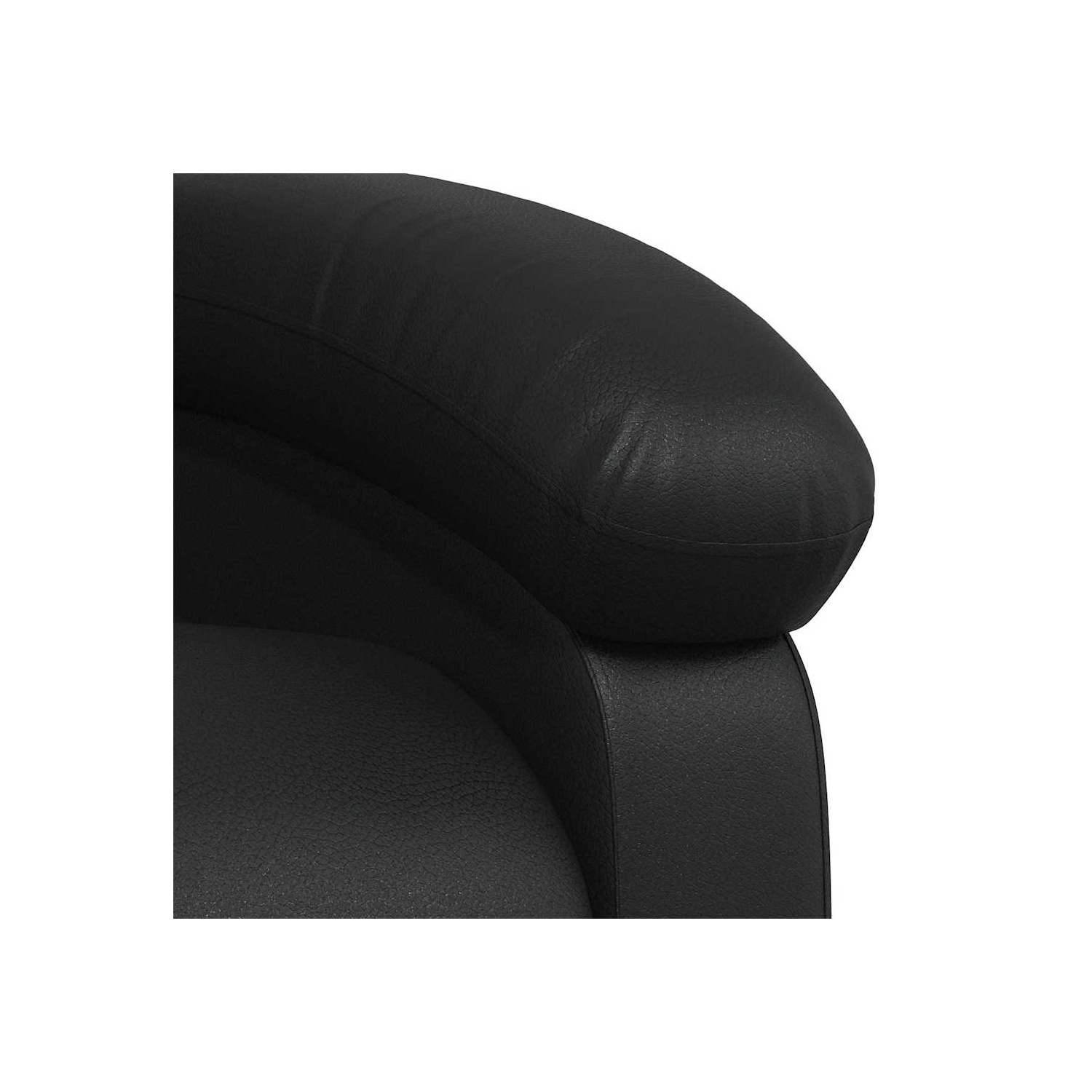 Fauteuil inclinable manuel vidaXL, dossier et repose-pieds réglables, canapé inclinable en cuir noir