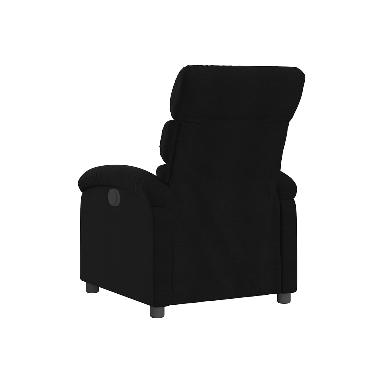 vidaXL Manual Recliner Chair, Adjustable Backrest/ Footrest, Black Fabric Reclining Sofa