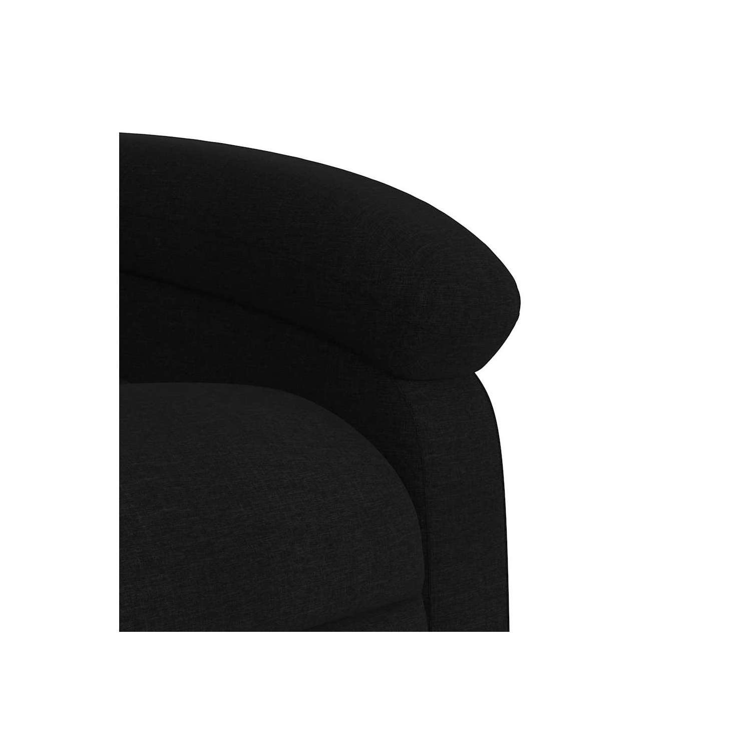 vidaXL Manual Recliner Chair, Adjustable Backrest/ Footrest, Black Fabric Reclining Sofa