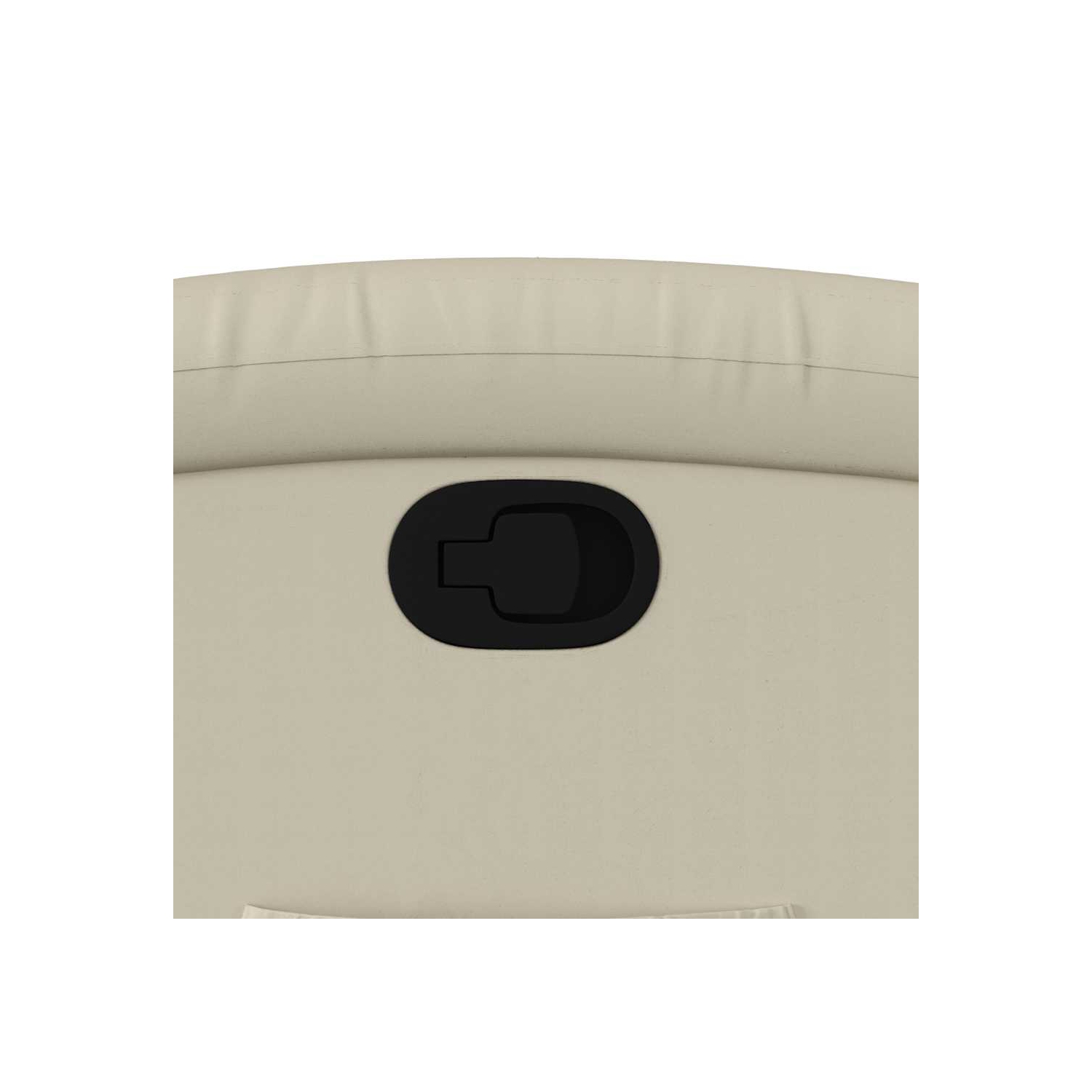 vidaXL Manual Recliner Chair, Adjustable Backrest/ Footrest, Cream Leather Reclining Sofa