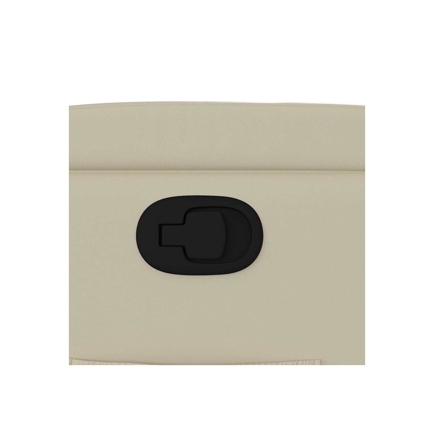 vidaXL Manual Recliner Chair, Adjustable Backrest/ Footrest, Cream Leather