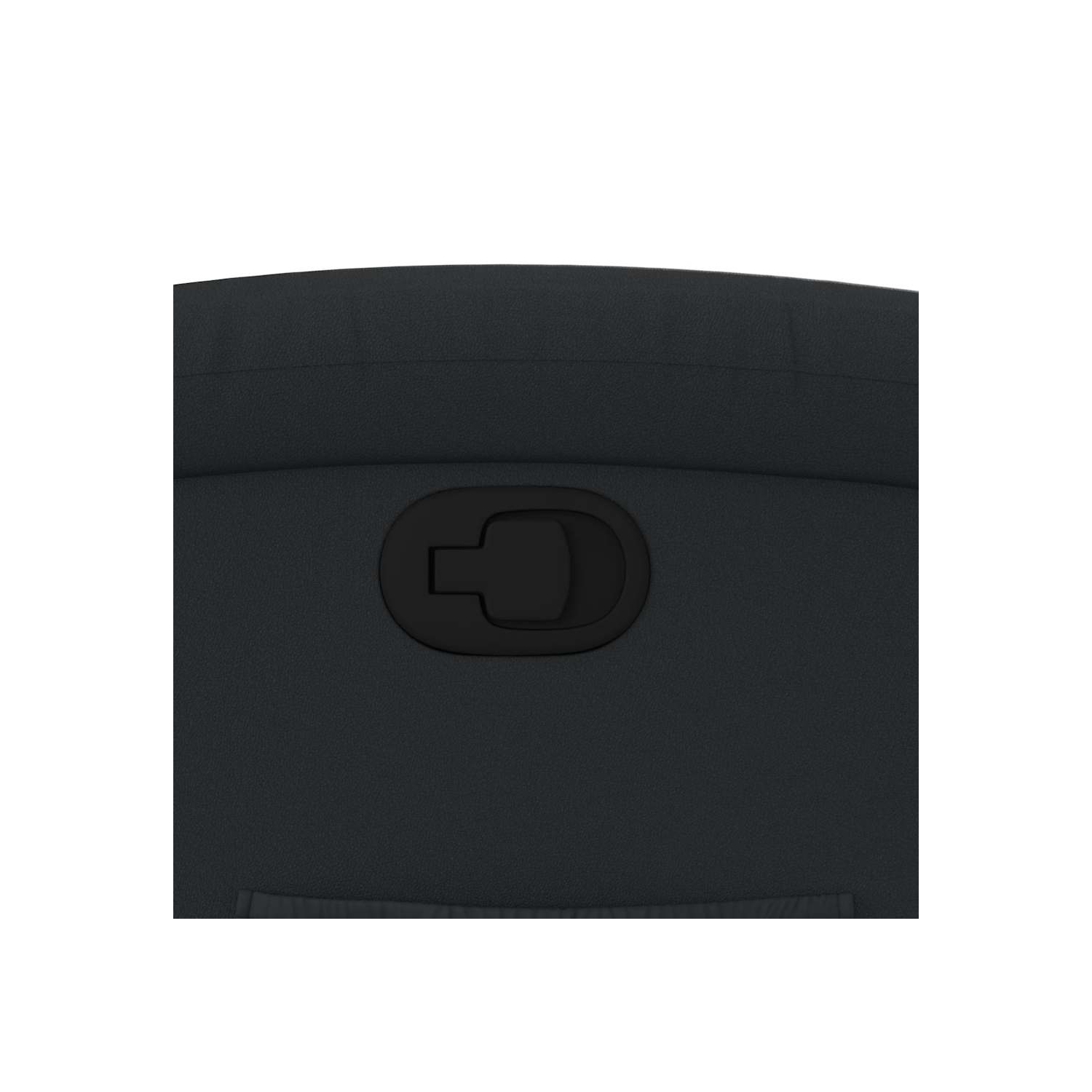 vidaXL Manual Recliner Chair, Adjustable Backrest/ Footrest, Black Real Leather