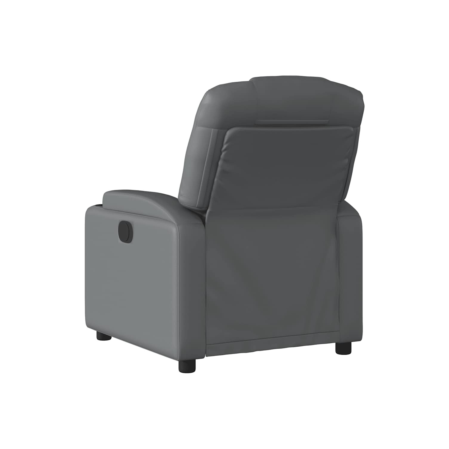 vidaXL Manual Recliner Chair, Adjustable Backrest/ Footrest, Gray Leather