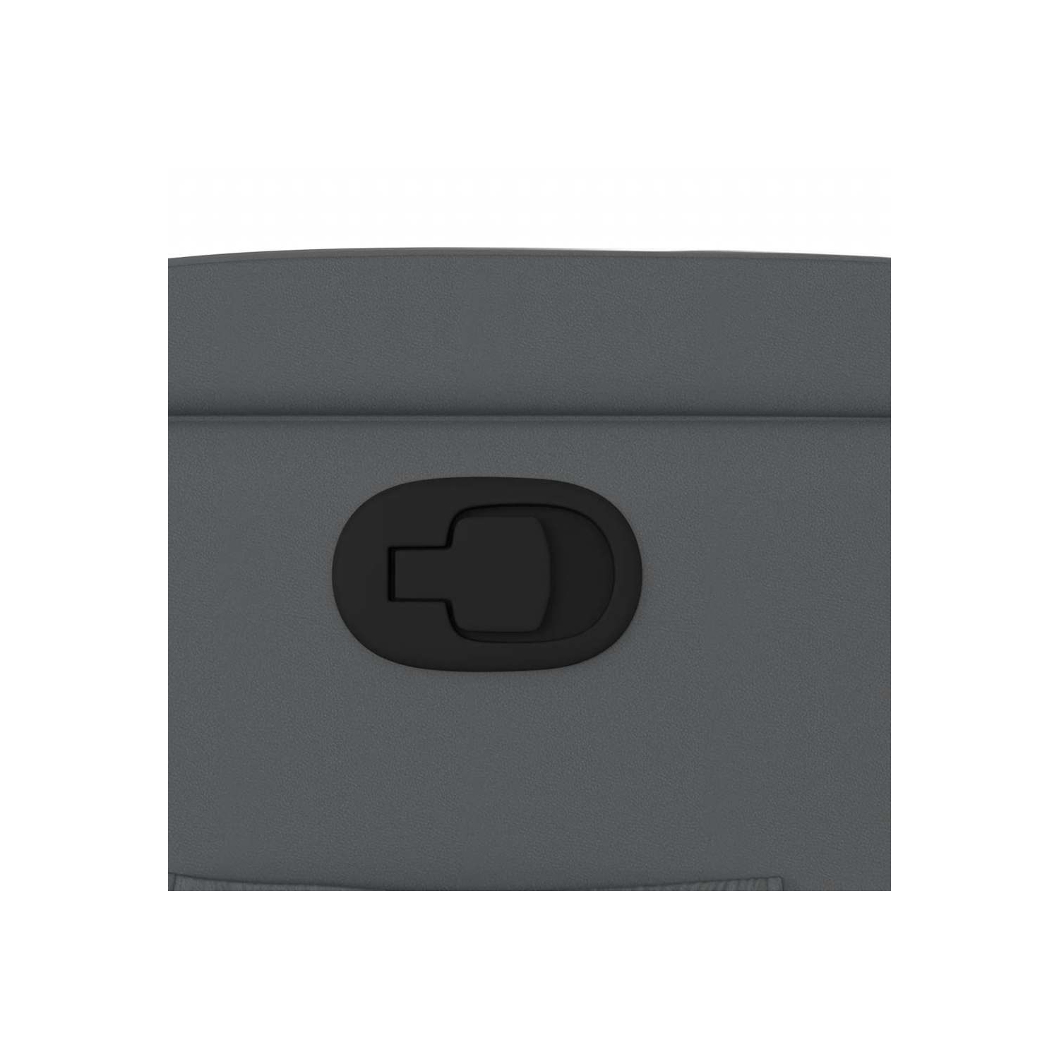 vidaXL Manual Recliner Chair, Adjustable Backrest/ Footrest, Gray Leather