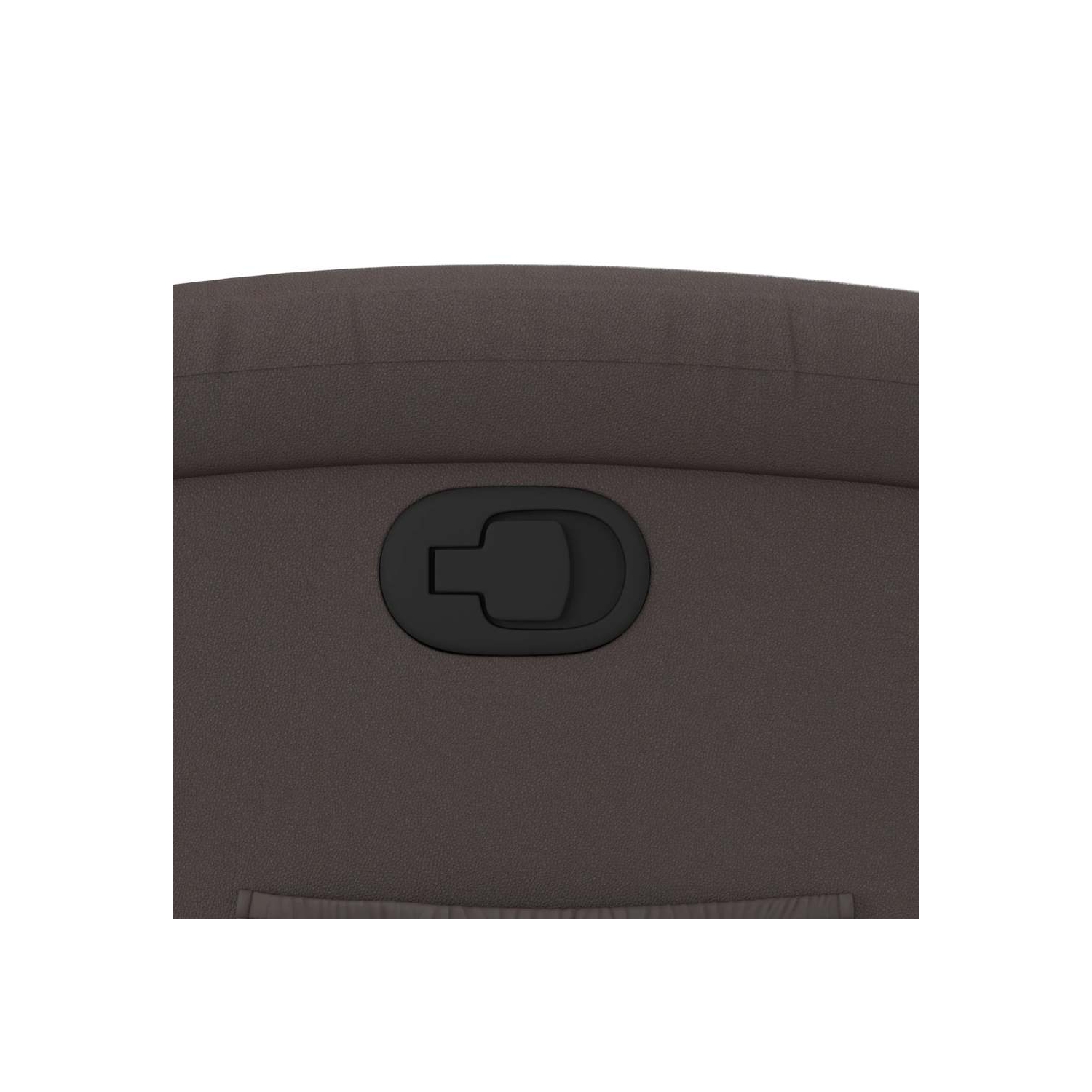 vidaXL Manual Recliner Chair, Adjustable Backrest/ Footrest, Dark Brown Real Leather