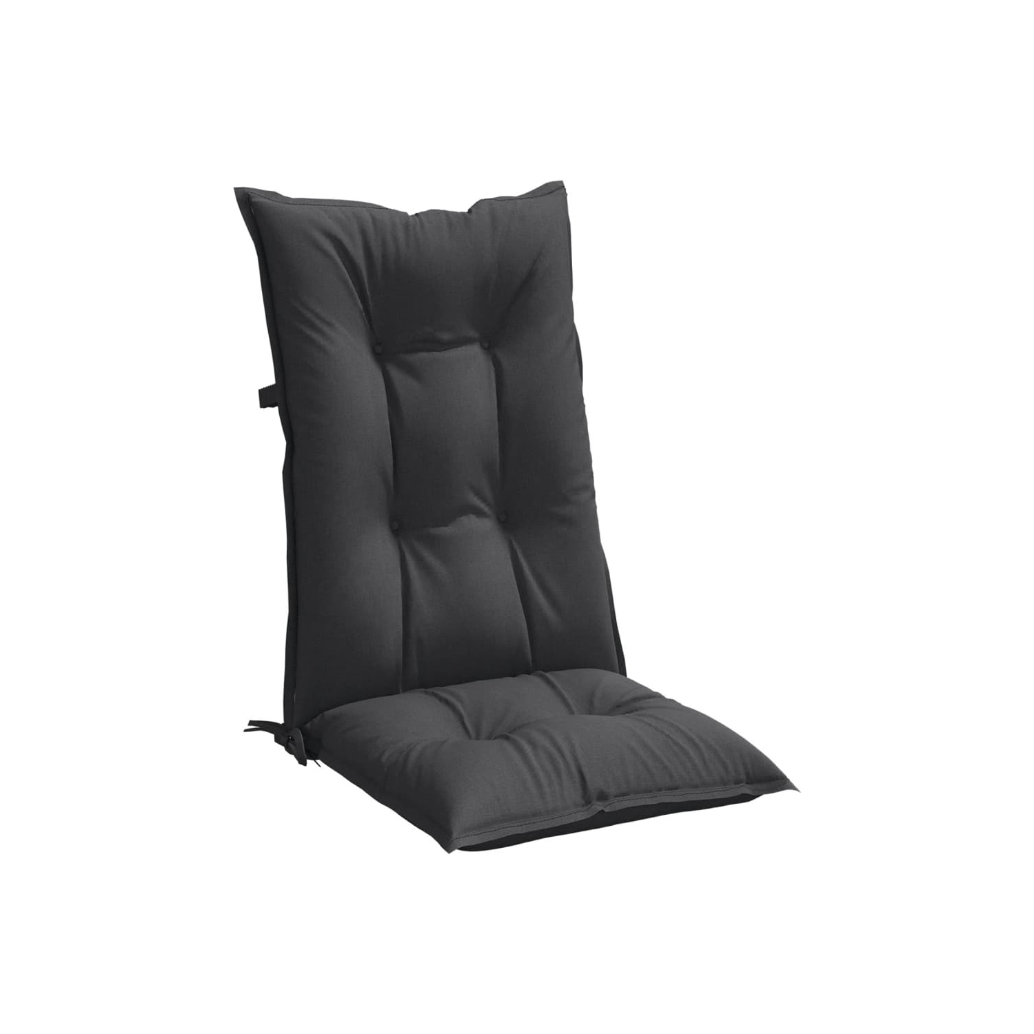 vidaXL Highback Chair Cushions 2 pcs Melange Anthracite 120x50x7 cm Fabric