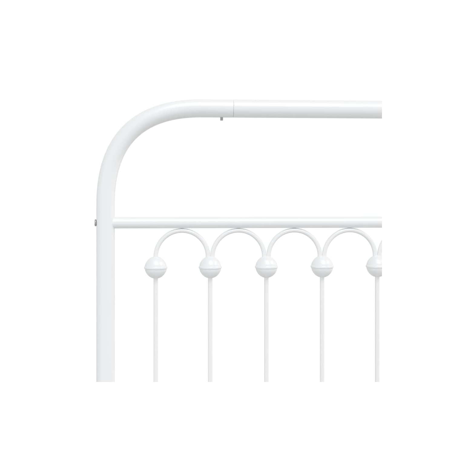 vidaXL Metal Bed Frame without Mattress with Headboard White 193x203cm