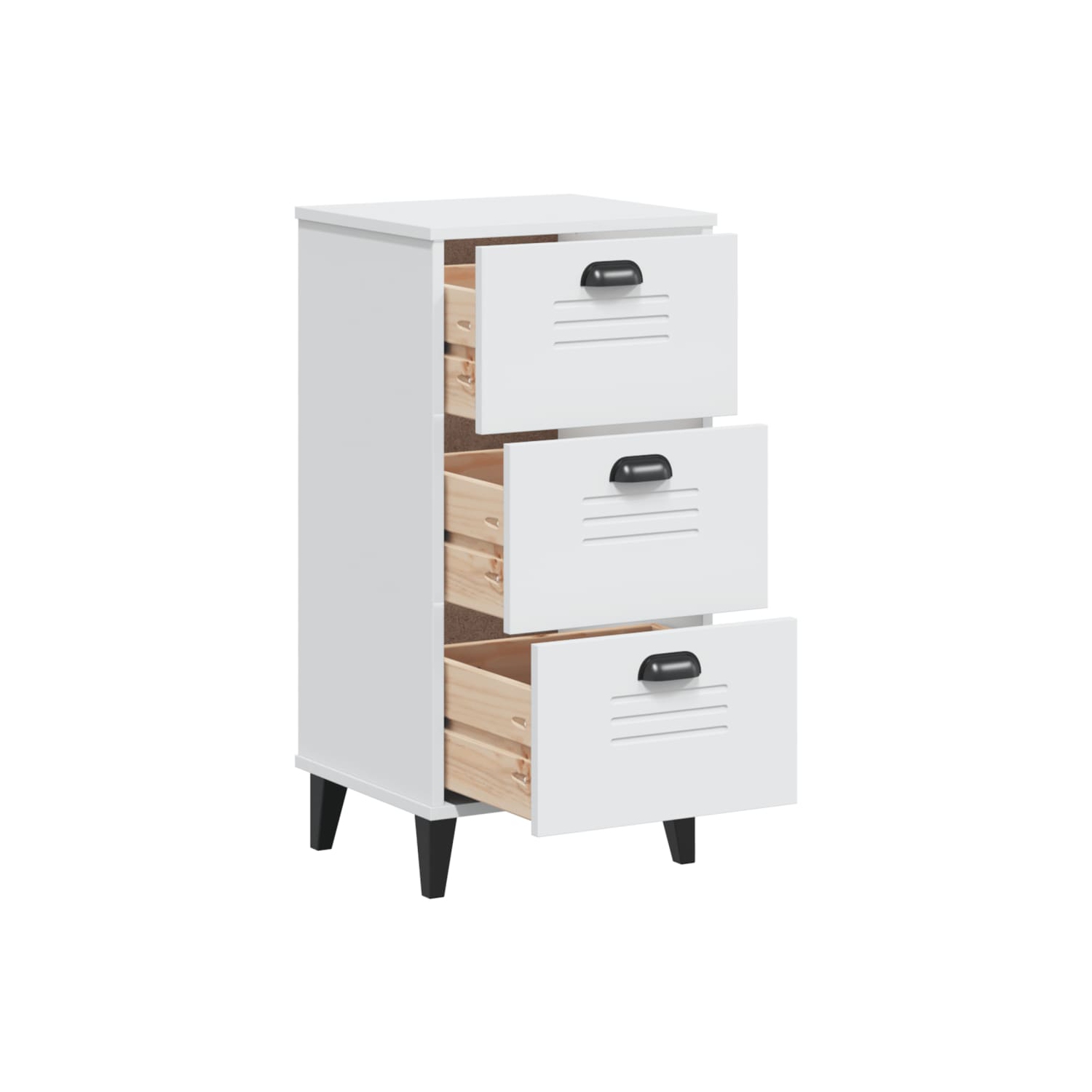 vidaXL Bedside Cabinet VIKEN White Engineered Wood