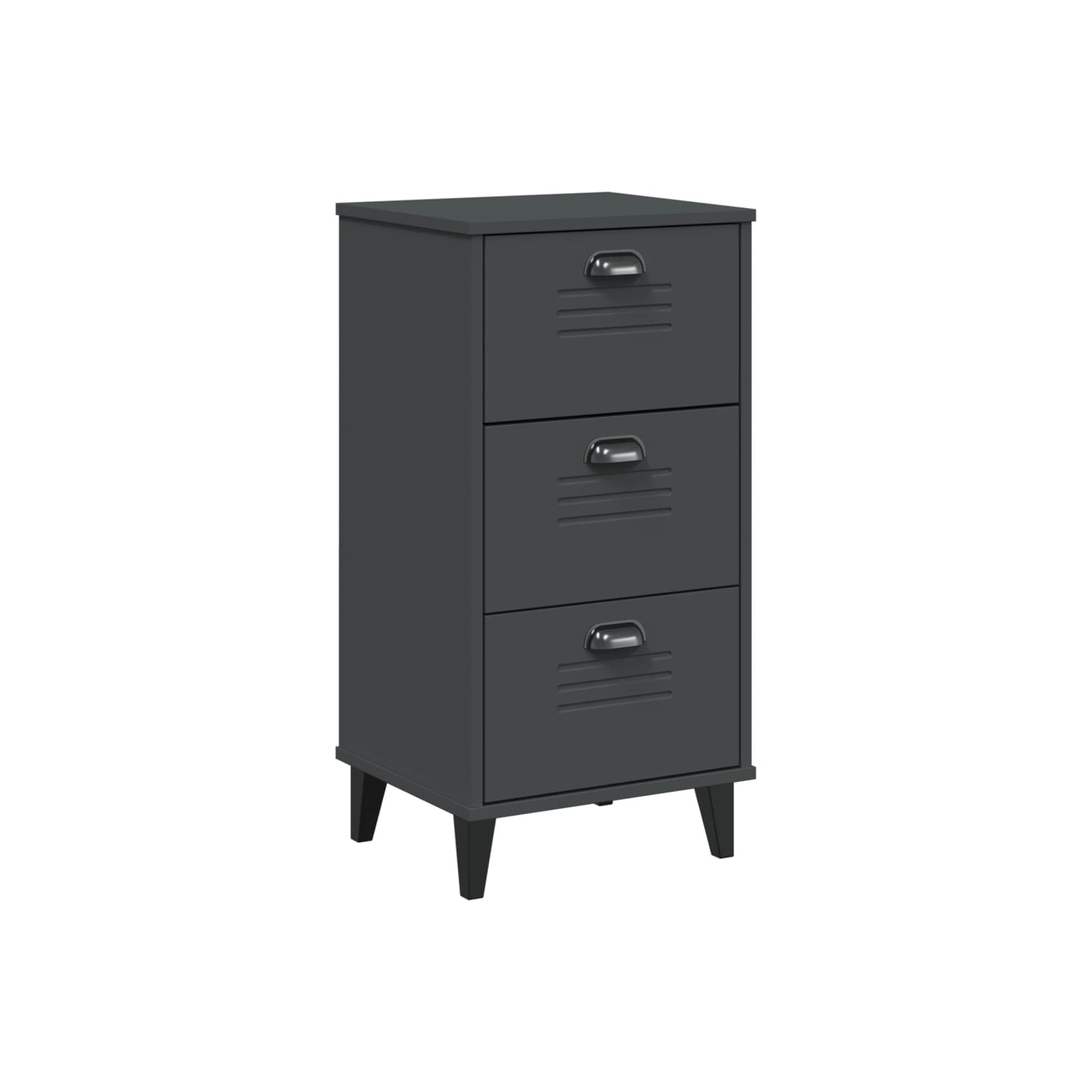 vidaXL Bedside Cabinet VIKEN Anthracite Grey Engineered Wood