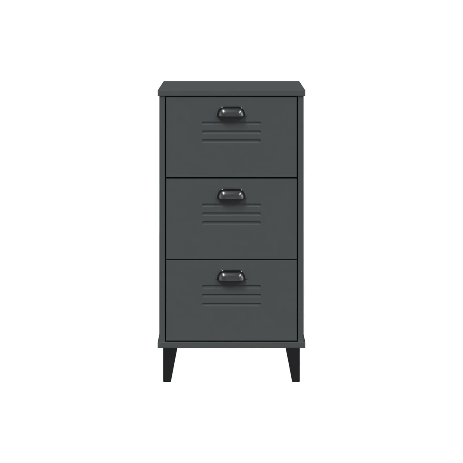 Armoire de chevet VIKEN en bois d'ingénierie gris anthracite