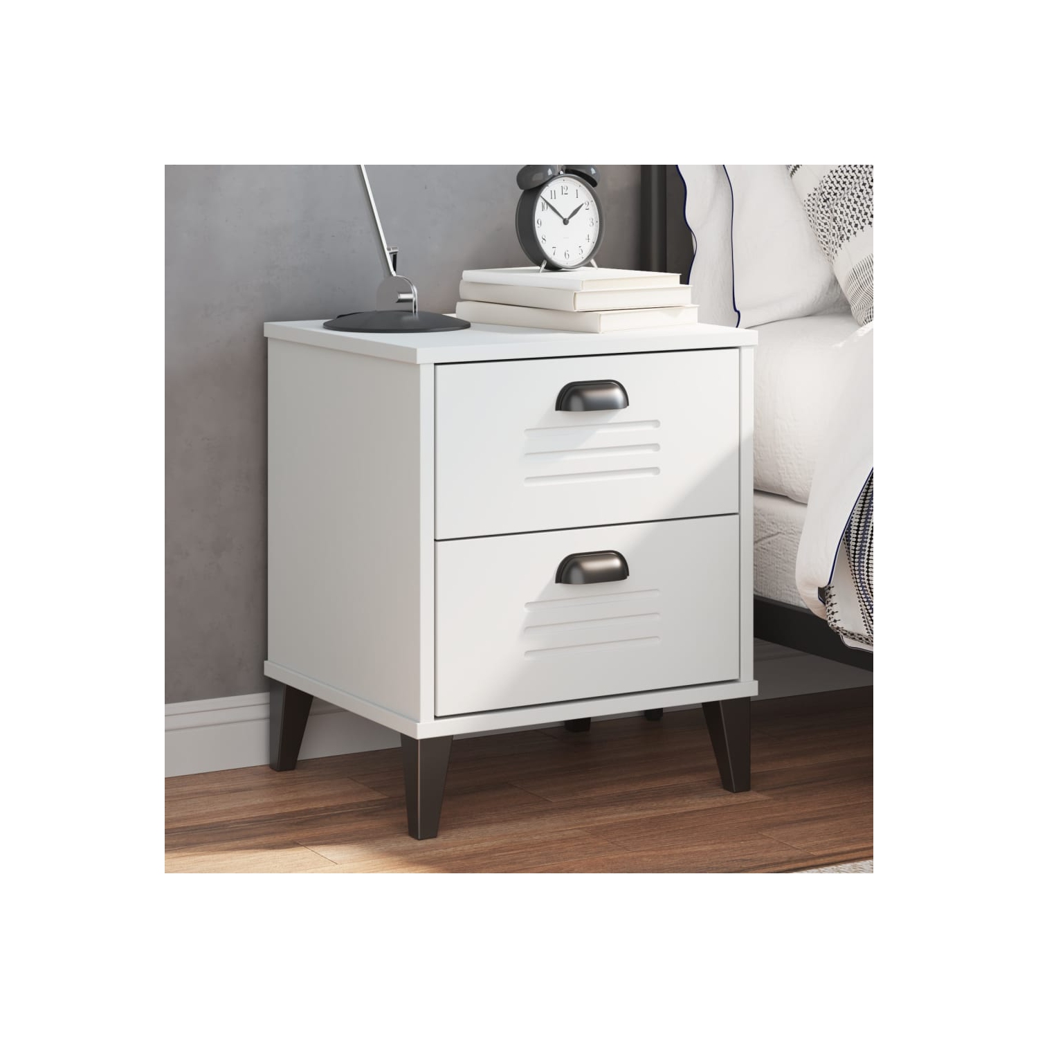 Armoire de chevet VIKEN en bois d'ingénierie blanc