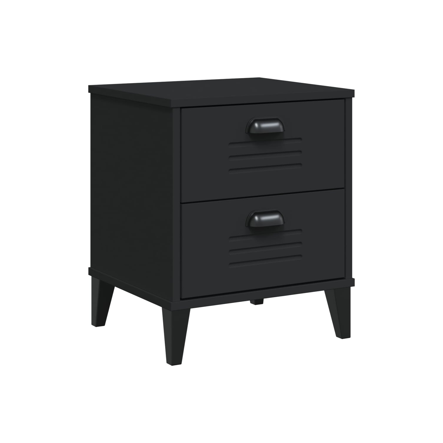 vidaXL Bedside Cabinet VIKEN Black Engineered Wood
