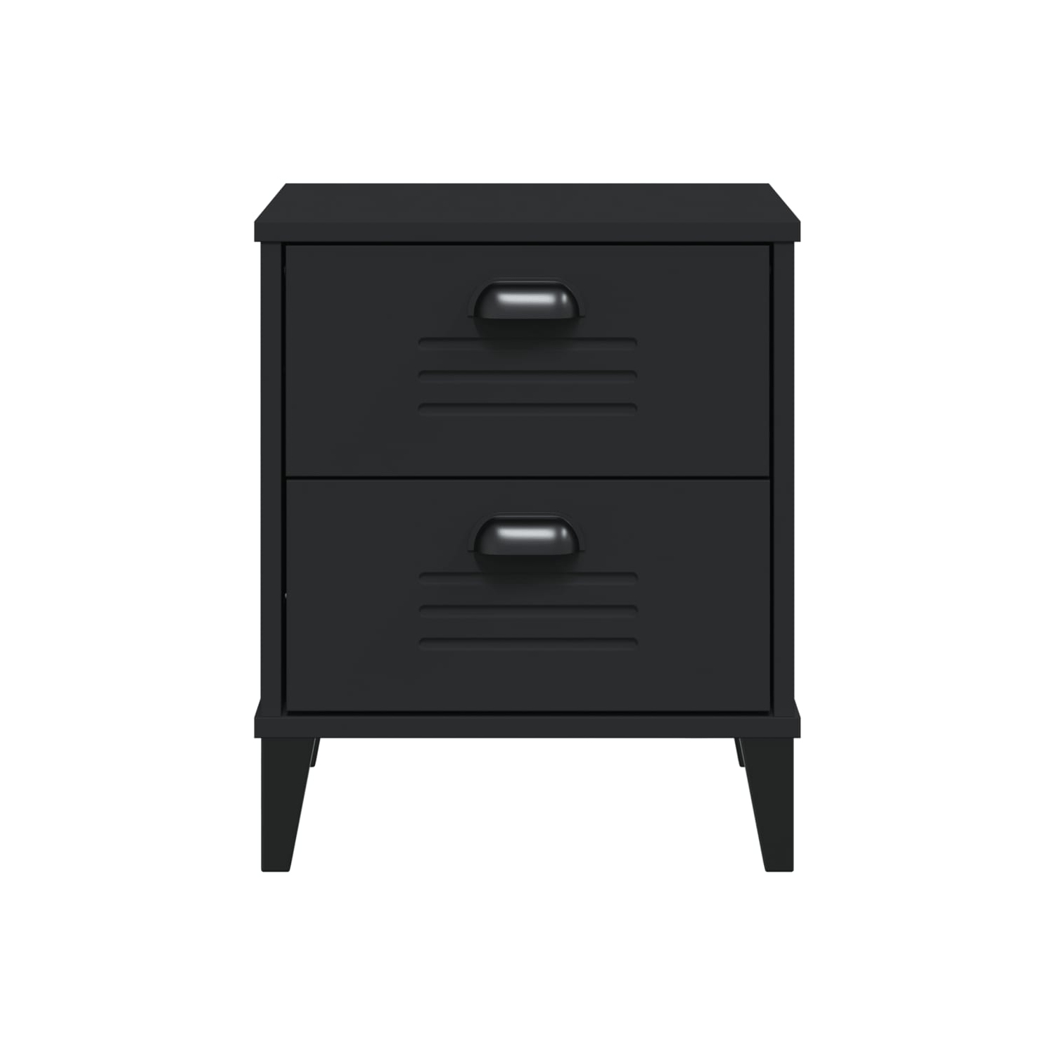 vidaXL Bedside Cabinet VIKEN Black Engineered Wood