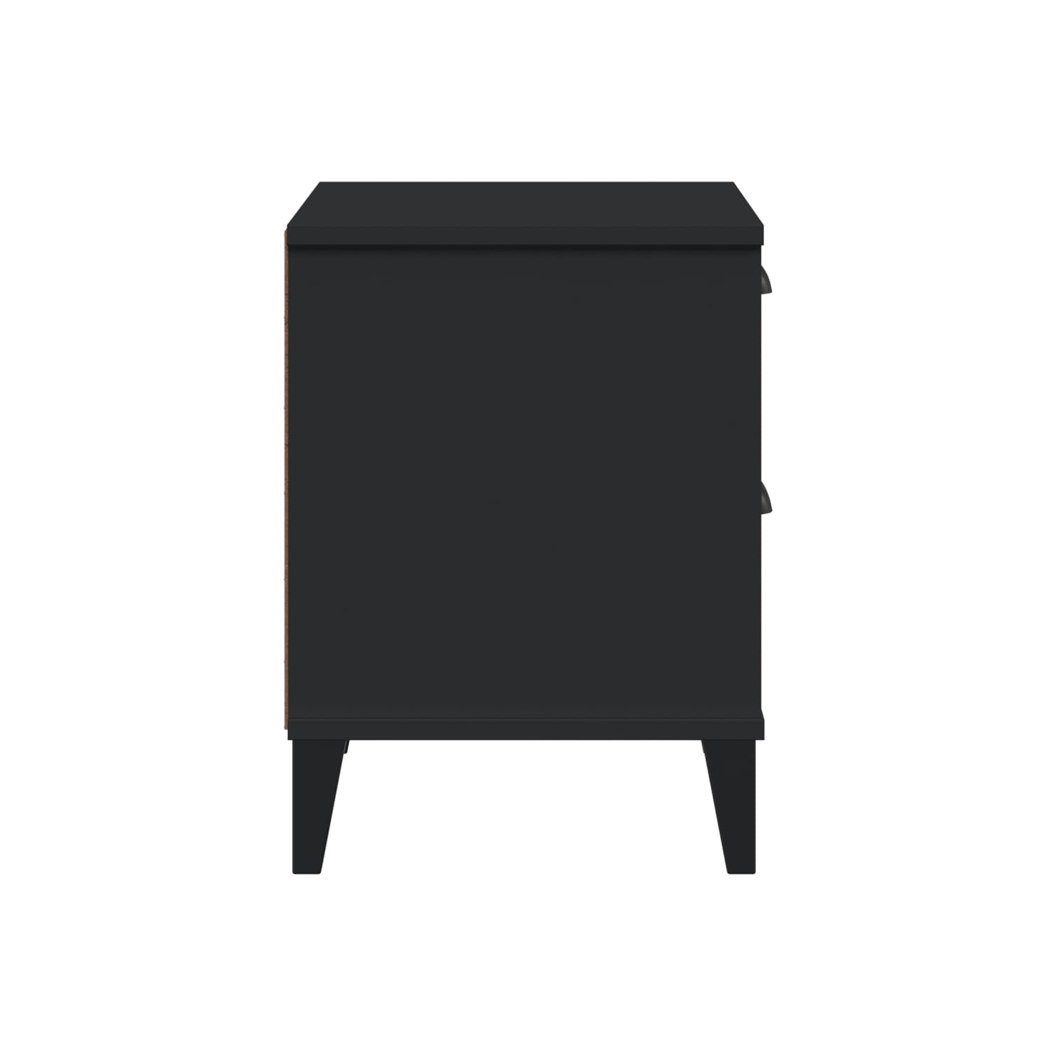 vidaXL Bedside Cabinet VIKEN Black Engineered Wood