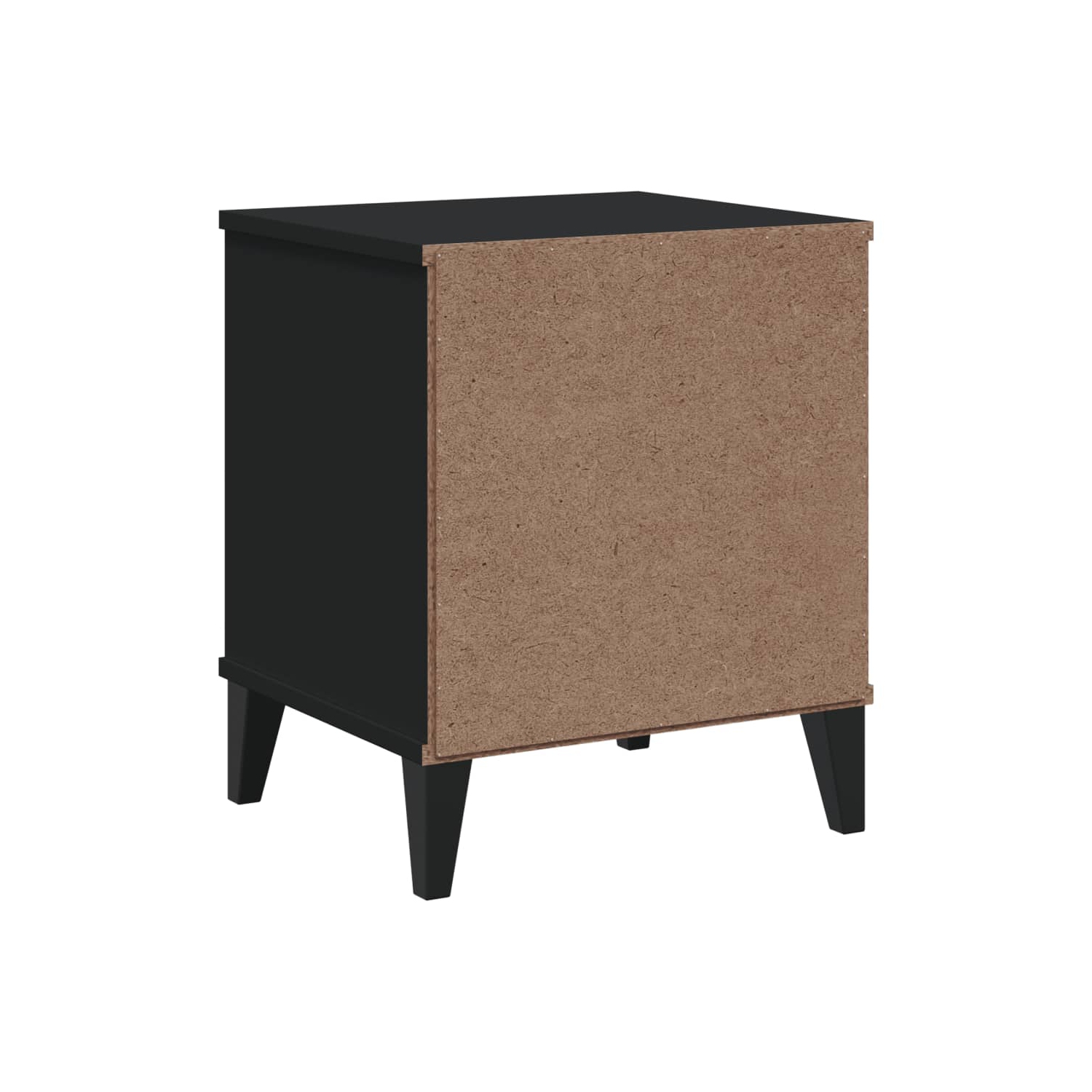 vidaXL Bedside Cabinet VIKEN Black Engineered Wood