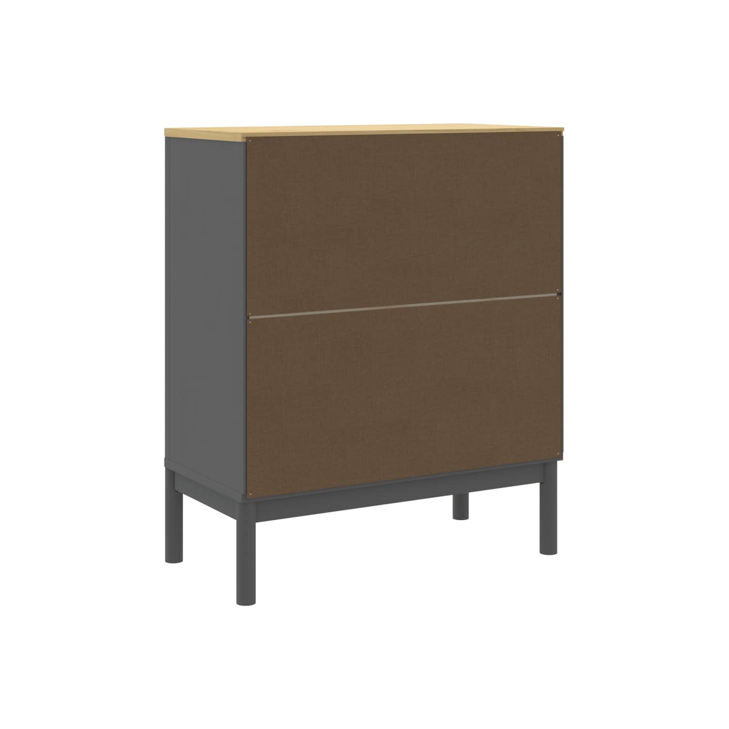 Commode à tiroirs en montre VIdaXL, gris, pin massif