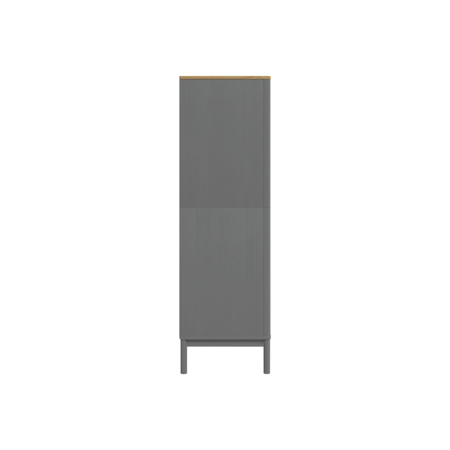 vidaXL Wardrobe FLORO Grey 77x53x171 cm Solid Wood Pine