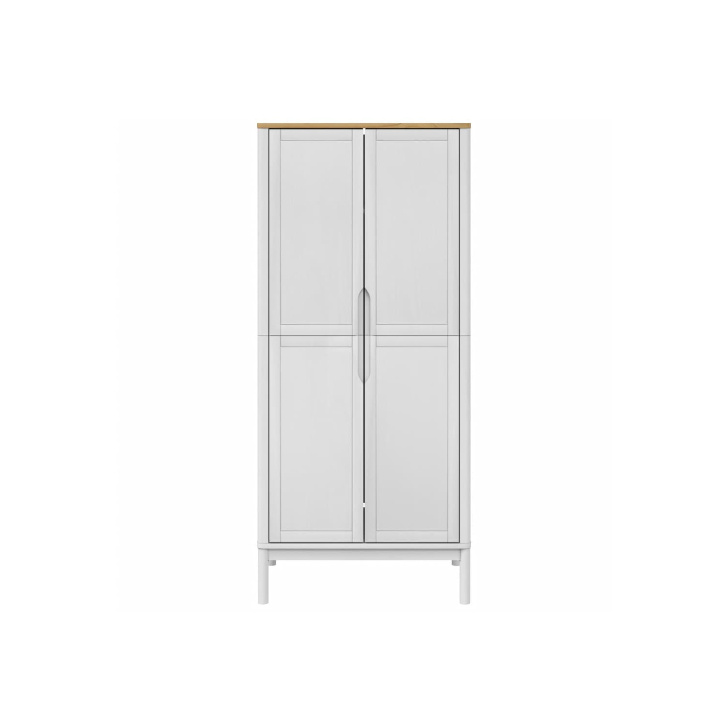 vidaXL Wardrobe FLORO White 77x53x171 cm Solid Wood Pine