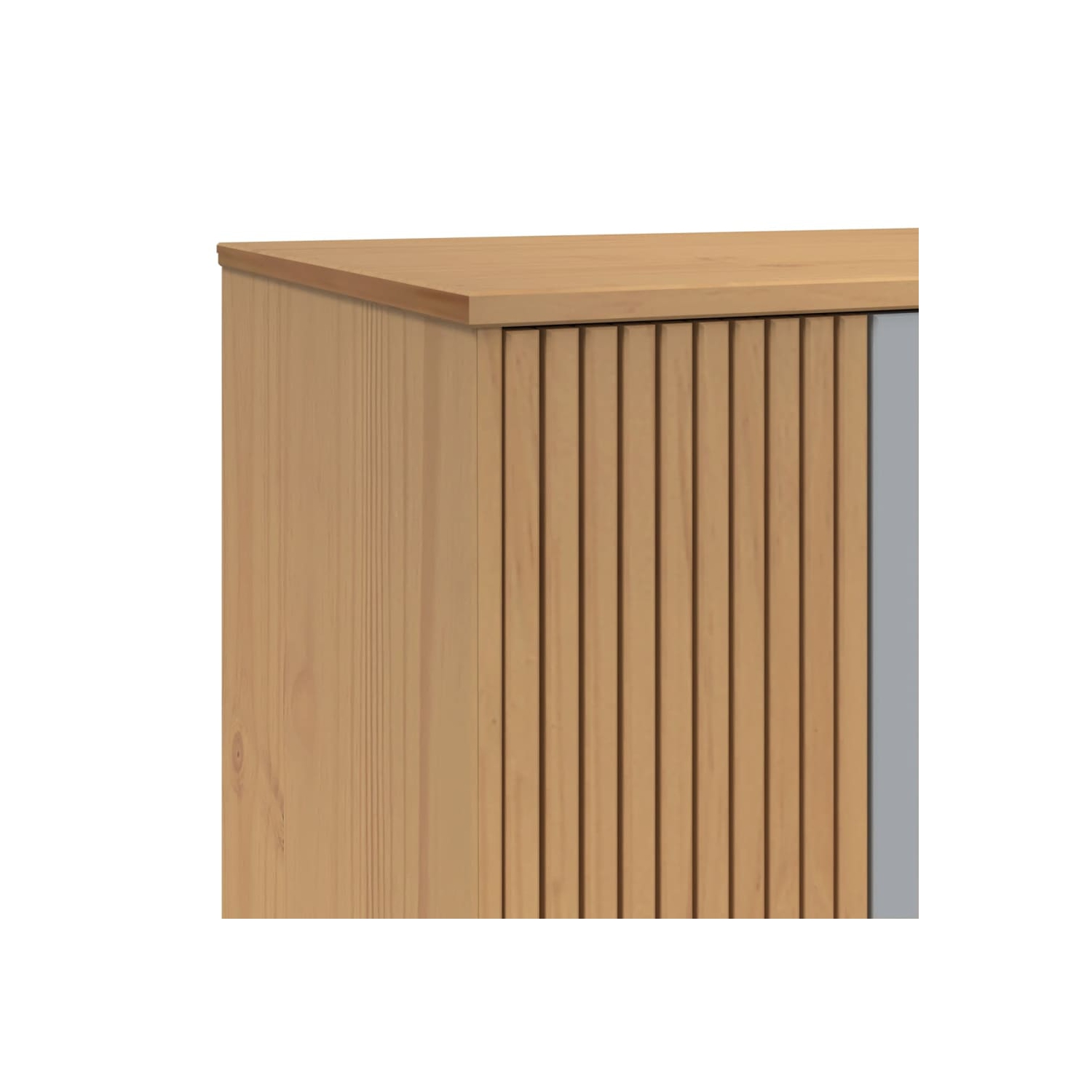 VidaXL garde-robe OLDEN gris et brun 76.5x53x172&nbsp;cm pin massif