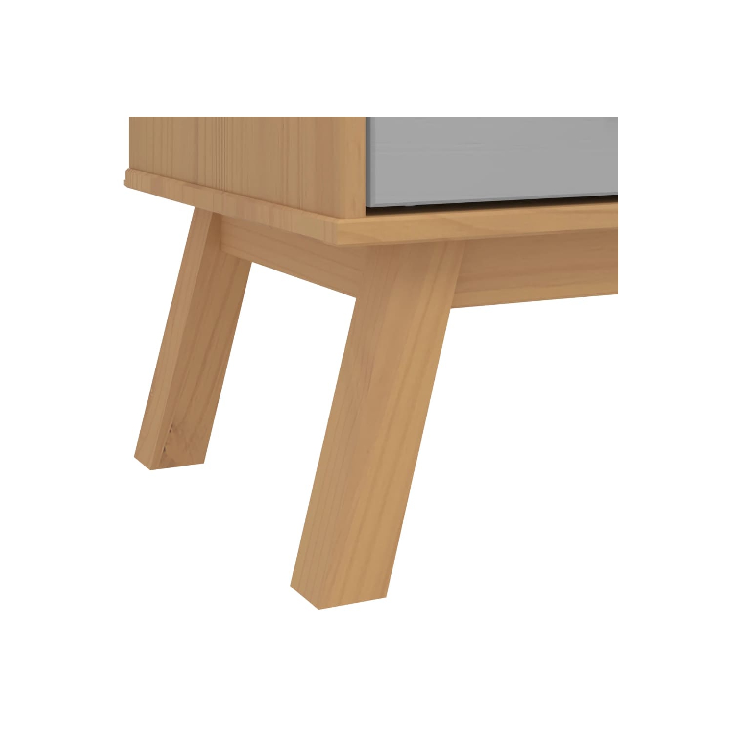 VidaXL garde-robe OLDEN gris et brun 76.5x53x172&nbsp;cm pin massif