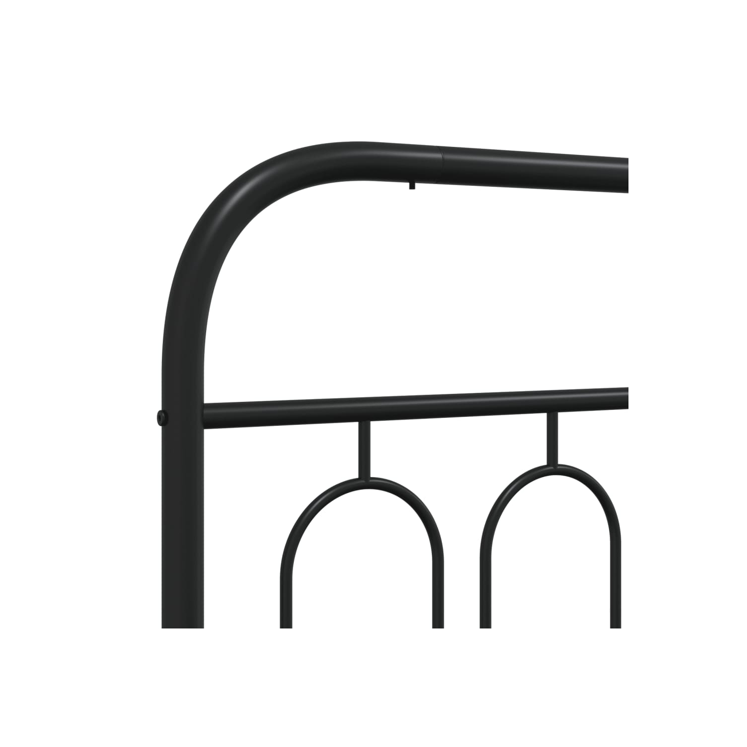 vidaXL Metal Bed Frame without Mattress with Footboard Black 150x200cm