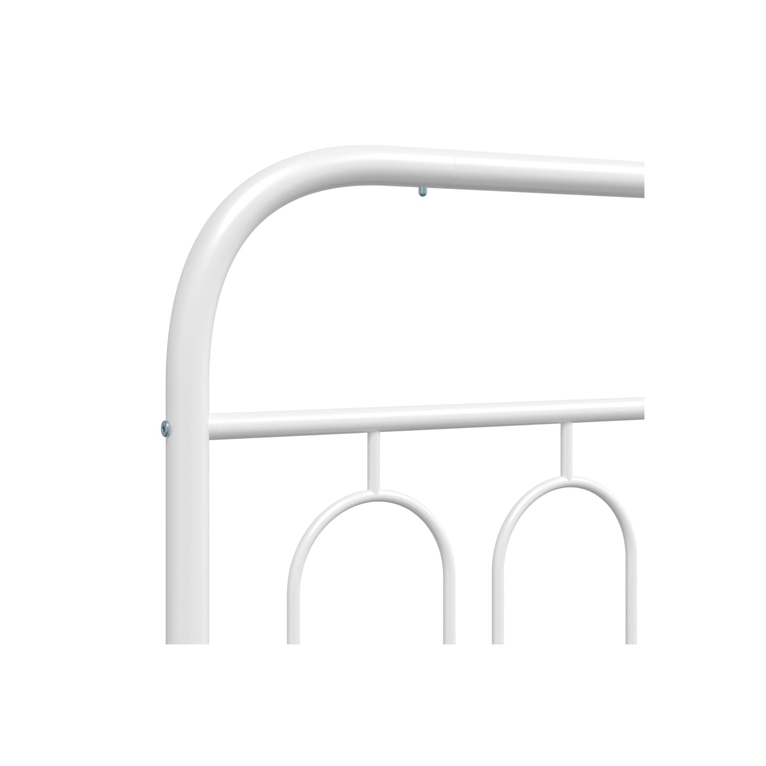 vidaXL Metal Bed Frame without Mattress with Footboard White 150x200cm