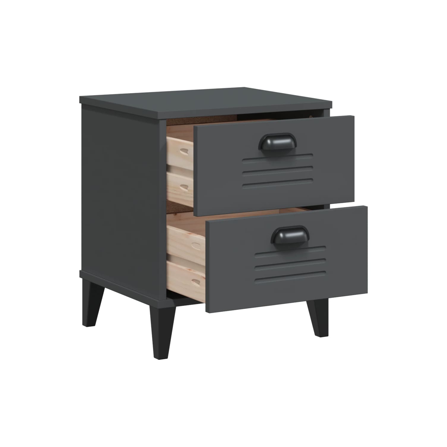 Armoire de chevet VIKEN en bois d'ingénierie gris anthracite