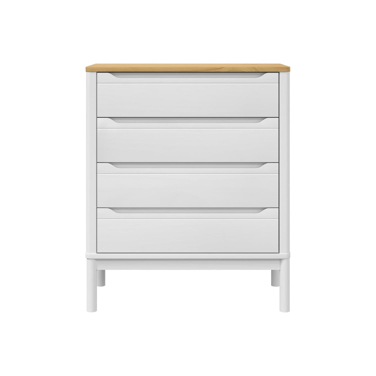 vidaXL Chest of Drawers FLORO White Solid Wood Pine