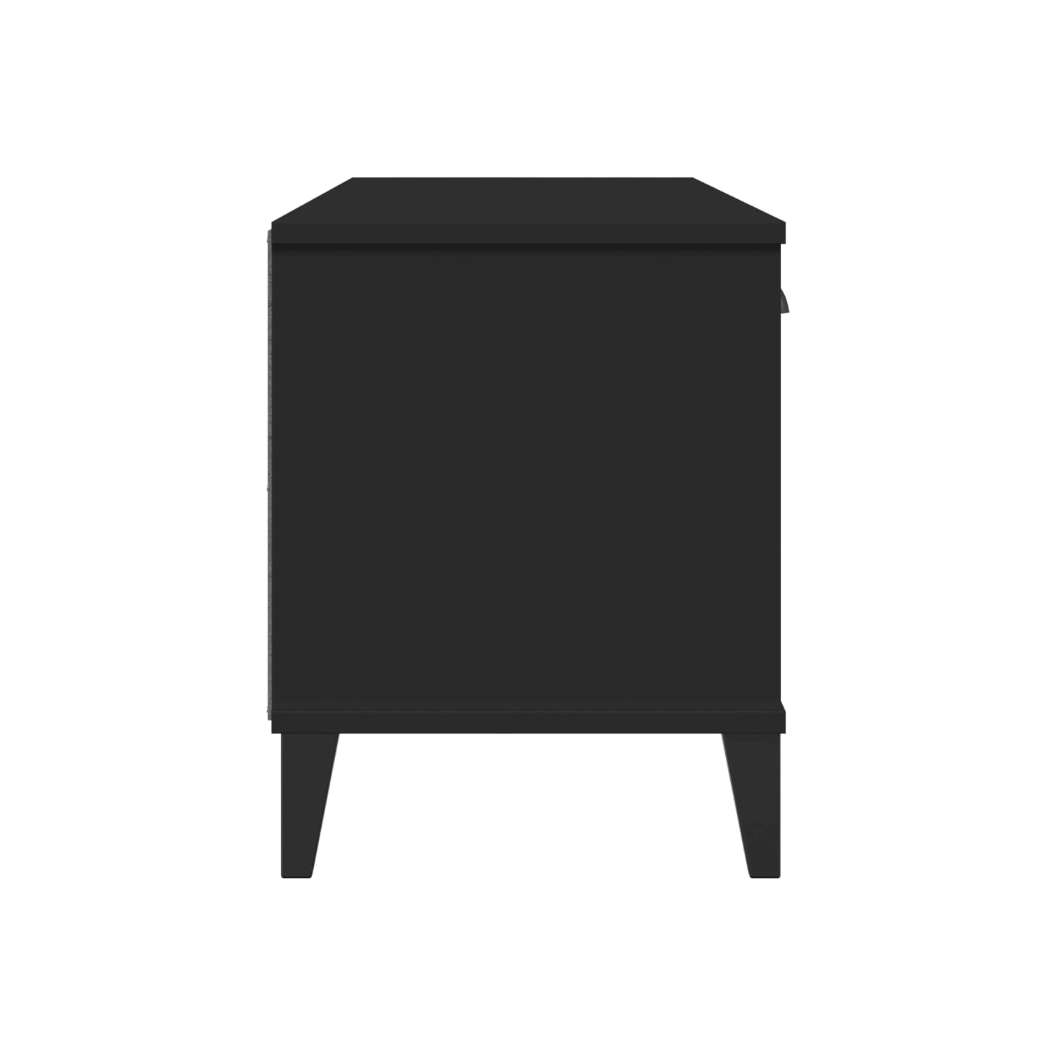 vidaXL Shoe Bench VIKEN Black 106x35x45 cm Engineered Wood