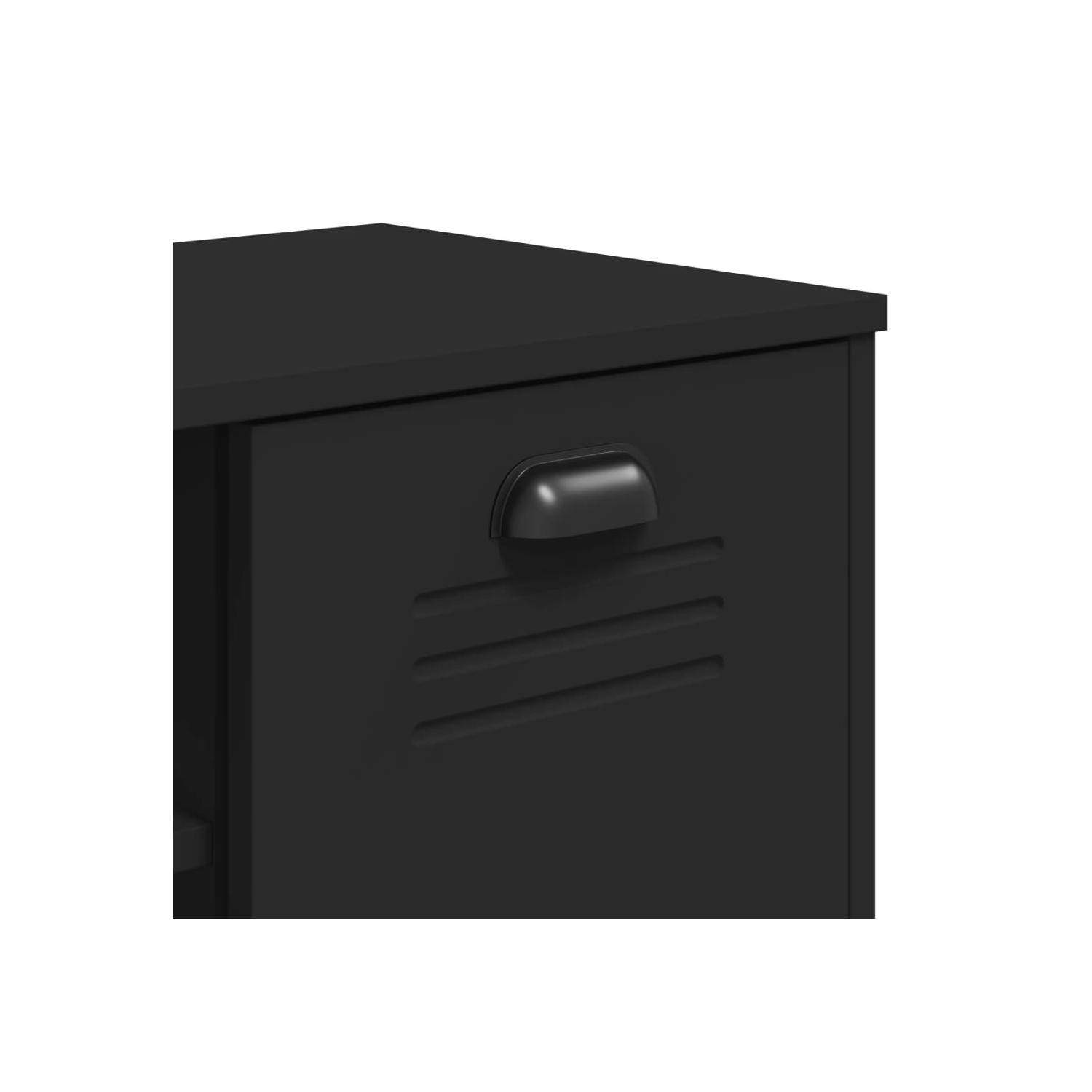 vidaXL Shoe Bench VIKEN Black 106x35x45 cm Engineered Wood