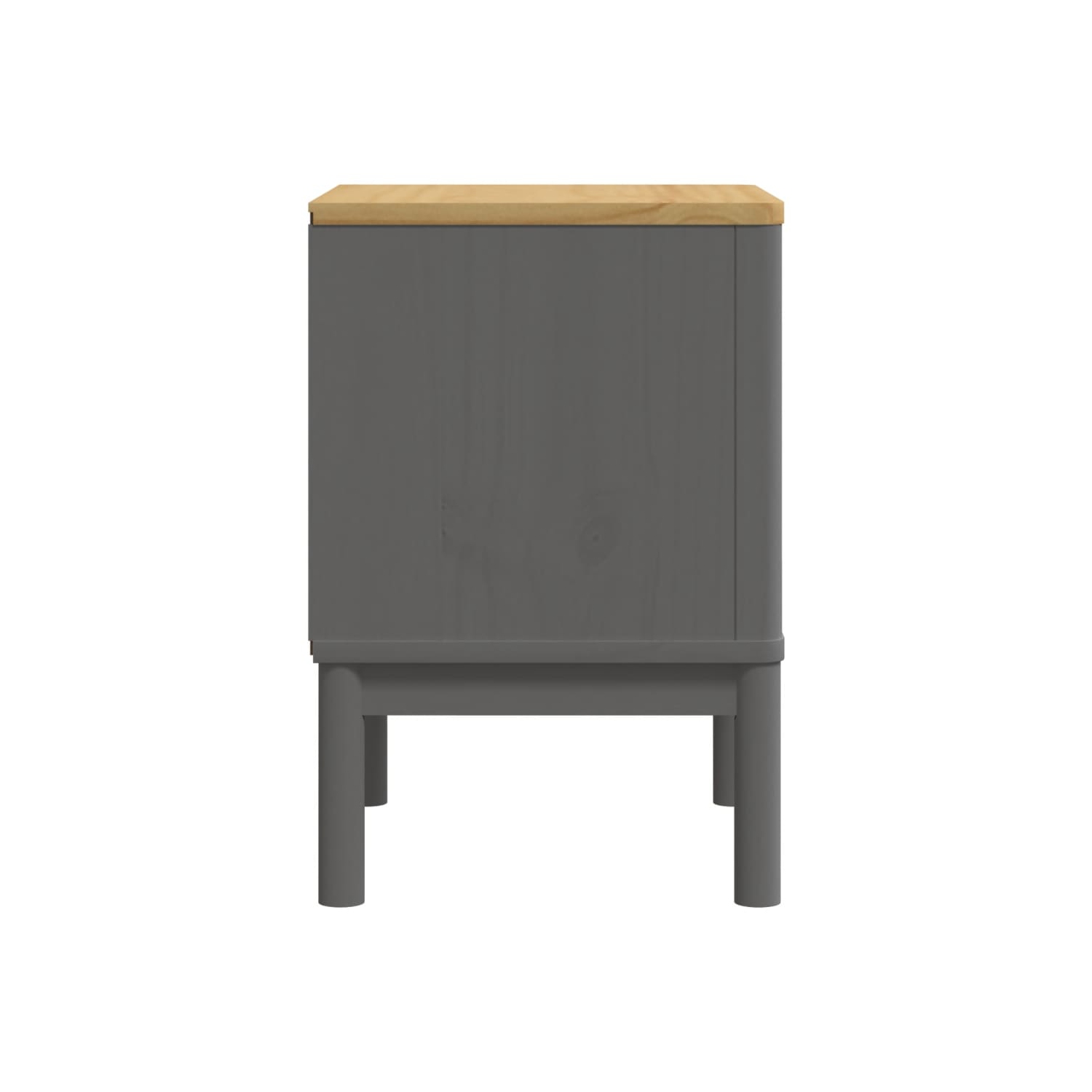 vidaXL Bedside Cabinet FLORO Grey 45x39x57 cm Solid Wood Pine